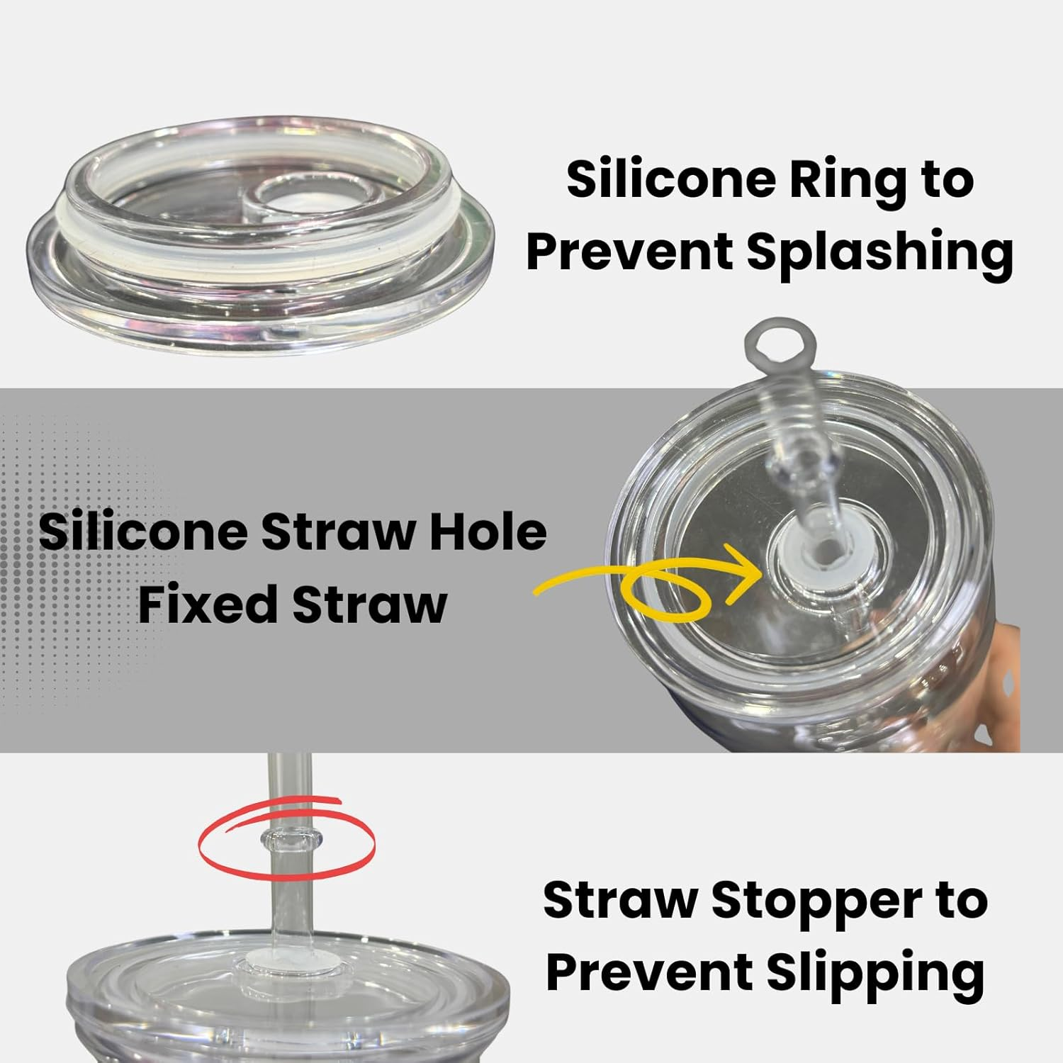 SUBCUB 25 Pack Clear Acrylic Mason Jar Plastic Tumblers with Lids and Straw 16Oz Plastic Cups Bulk Clear Drinking Plastic Beer Can Cups Iced Coffee Juice Cup for Smoothies, Milk, Coffee (No Brush) image number 4