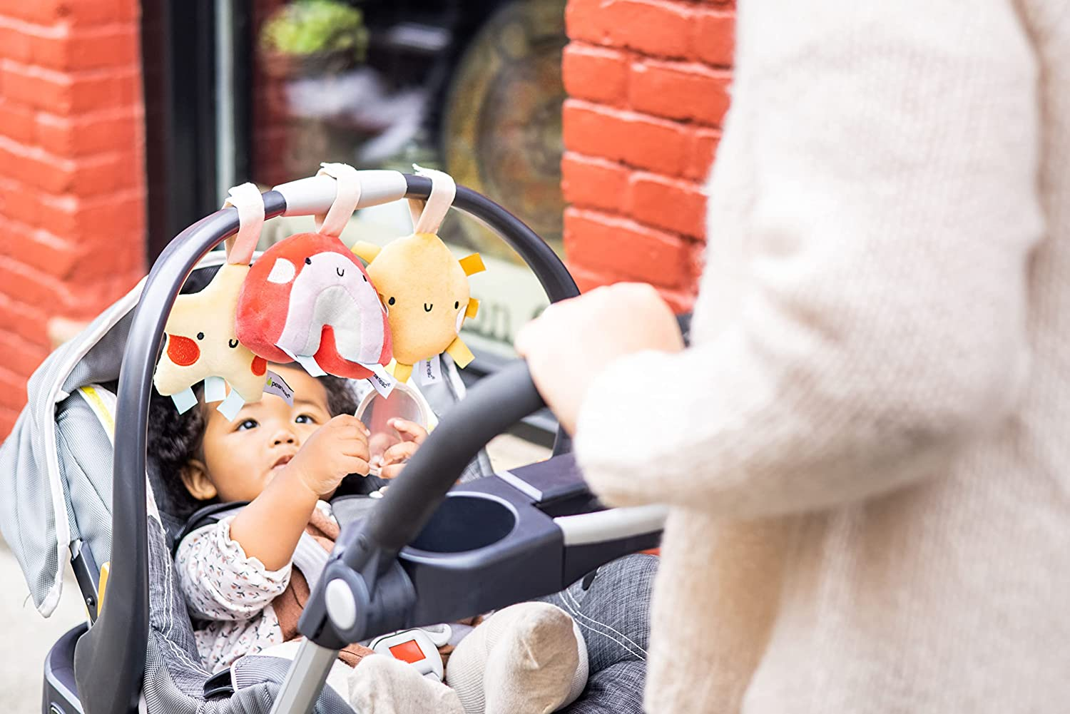 Pearhead Stroller Toy Set of 3 - Rainbow