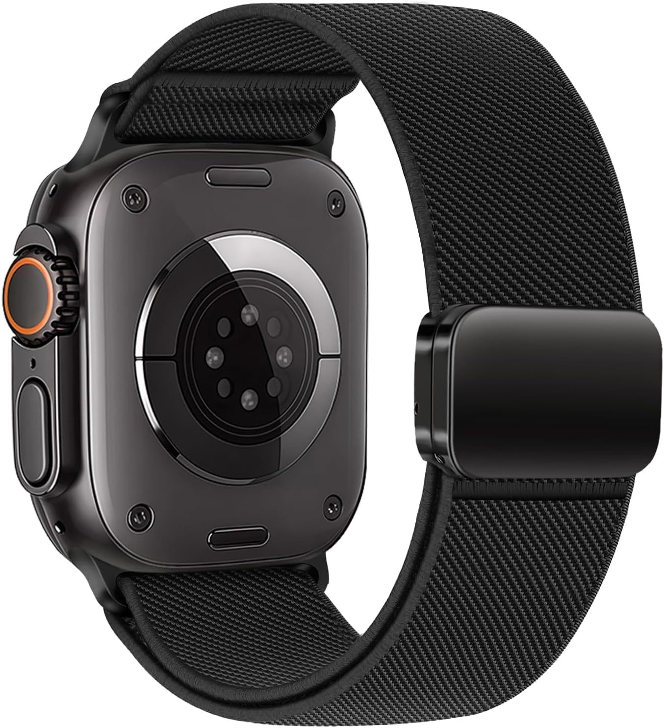 Elastic Magnetic Bracelets for Apple Watch 11/10 Strap 46 Mm 49 Mm 45 Mm 44 Mm 42 Mm 41 Mm 40 Mm 38 Mm Men, Nylon Fabric Band Magnet Sport Solo Loop Strap for Iwatch 9 8 7 6 5 4 3 SE 3/2 Ultra 3/2