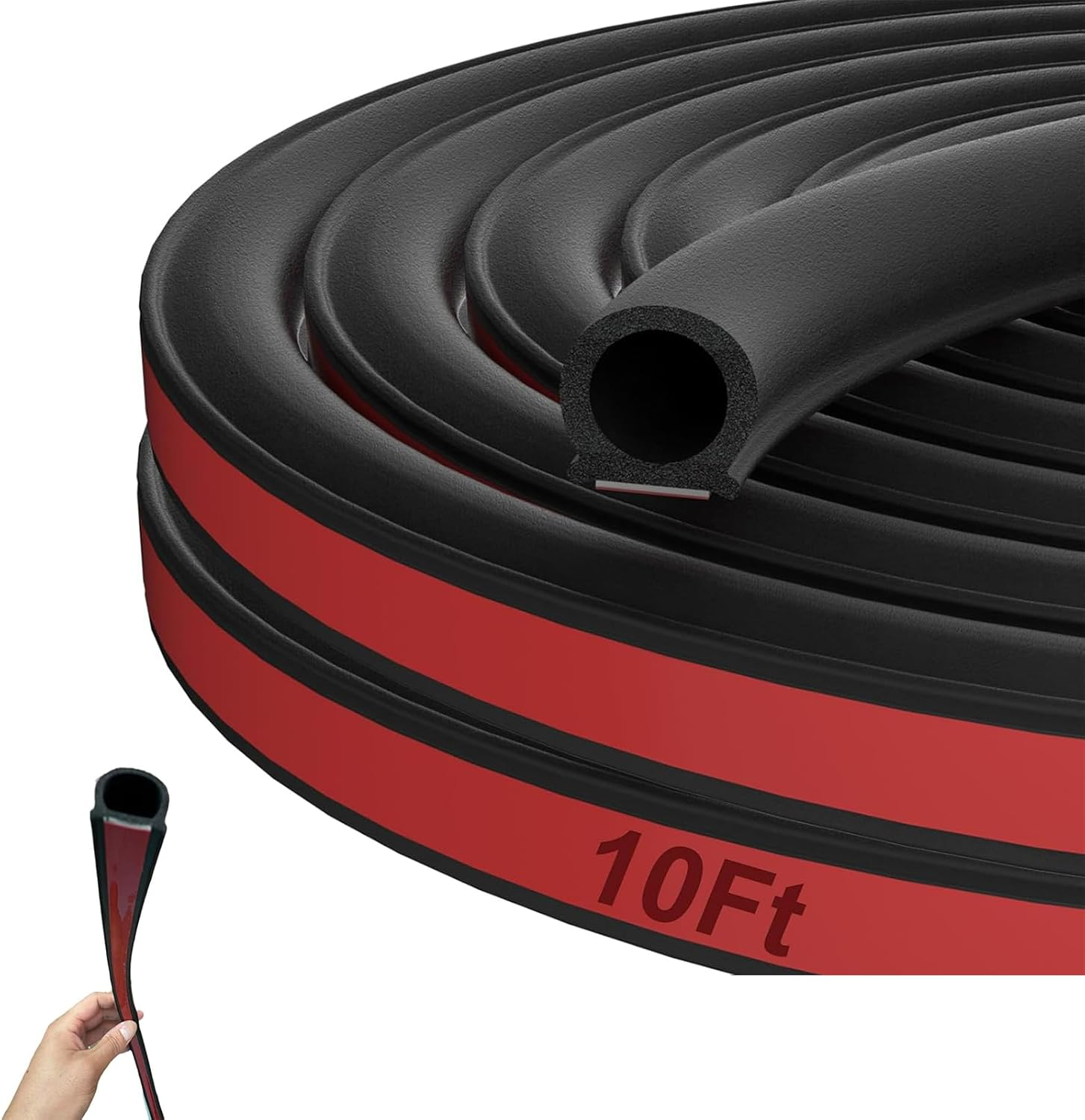 MAEZOE 10M Car Door Seal Strip 16X16Mm &ndash; Noise Reduction & Waterproof Weather Stripping &ndash; Easy Install Rubber Seal for Cars, Trucks, Rvs & Home Windows image number 3