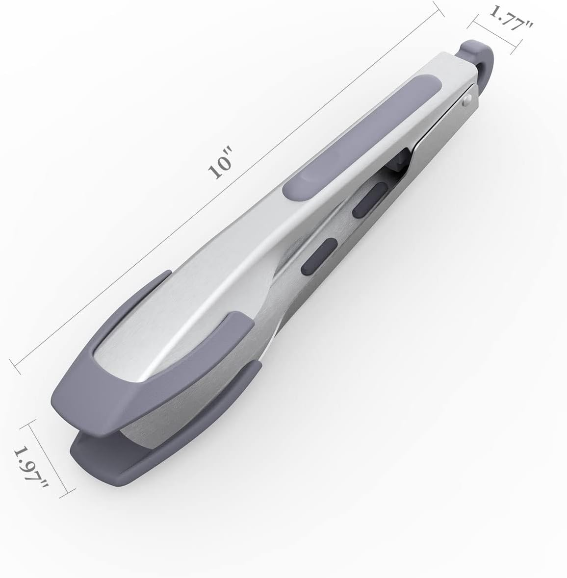 KITCHENDAO Silicone Tongs 9 Inch, Stainless Steel Kitchen Tongs with Silicone Tips, Tongs for BBQ, Salad, Cooking image number 5