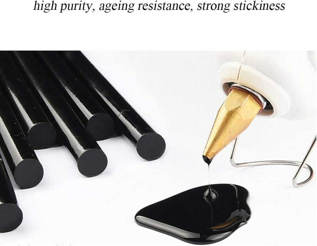 100Pcs Hot Melt Glue Stick Strips High Adhesive Hot Glue Gun Sticks for Car Audio DIY Art Craft Home Office Project Craftwork Fix & Repairs Diameter (Black 0.43"*7.87"(11Mm*200Mm))