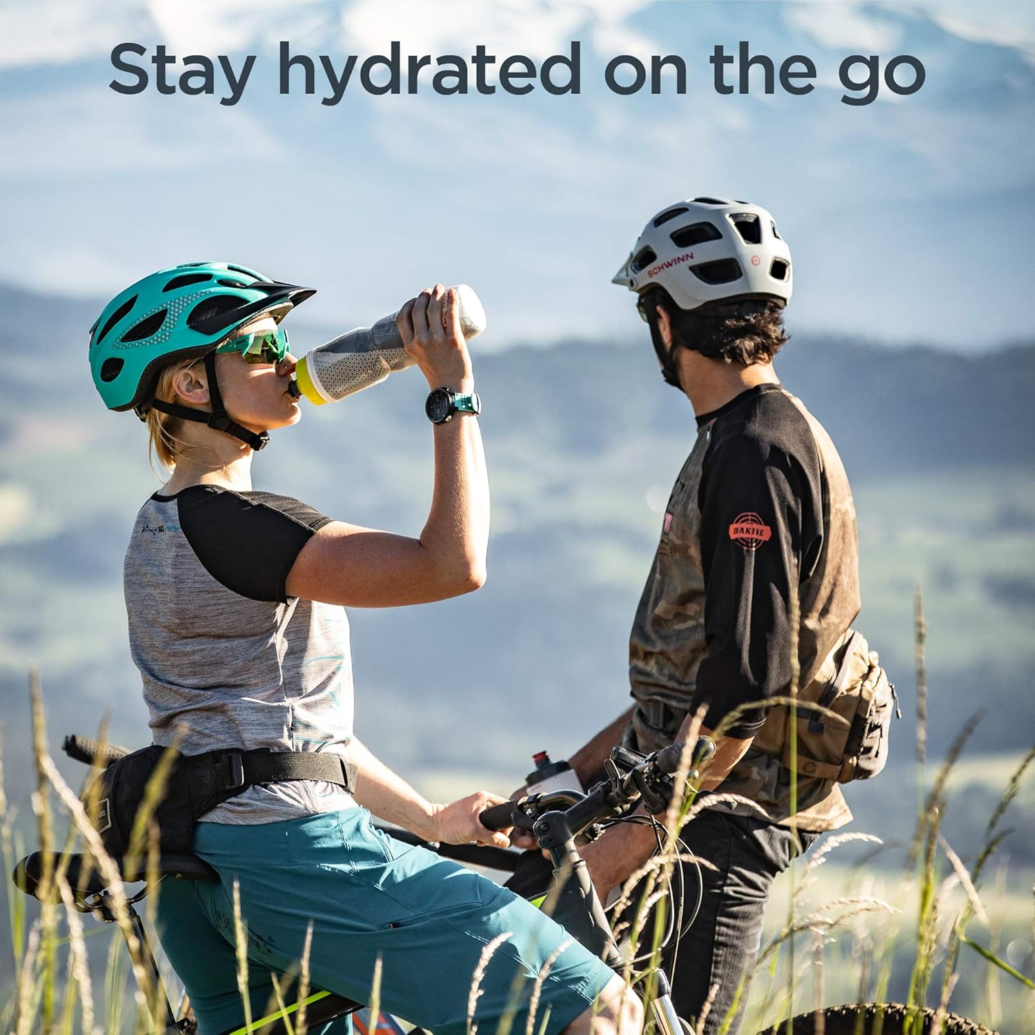 Schwinn Reflective Insulated Water Bottle and Bottle Holder Combo, Holds 26 Oz or 750 Ml, Bpa-Free Squeeze Sport Bottle with Easy to Attach Polymer Cage, Grey image number 6