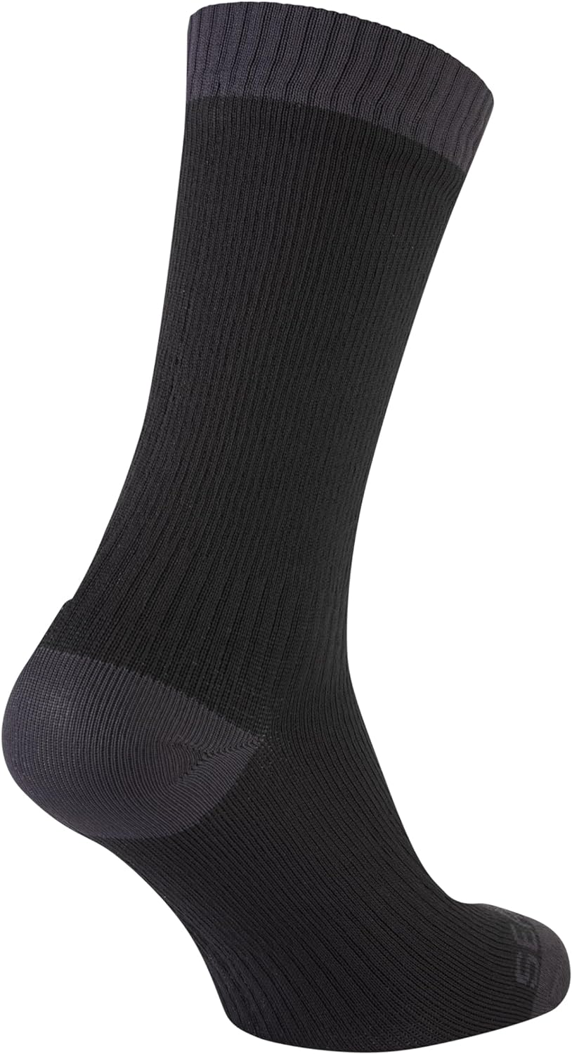 SEALSKINZ Waterproof Unisex Mid Length Sock, Black, Large image number 1