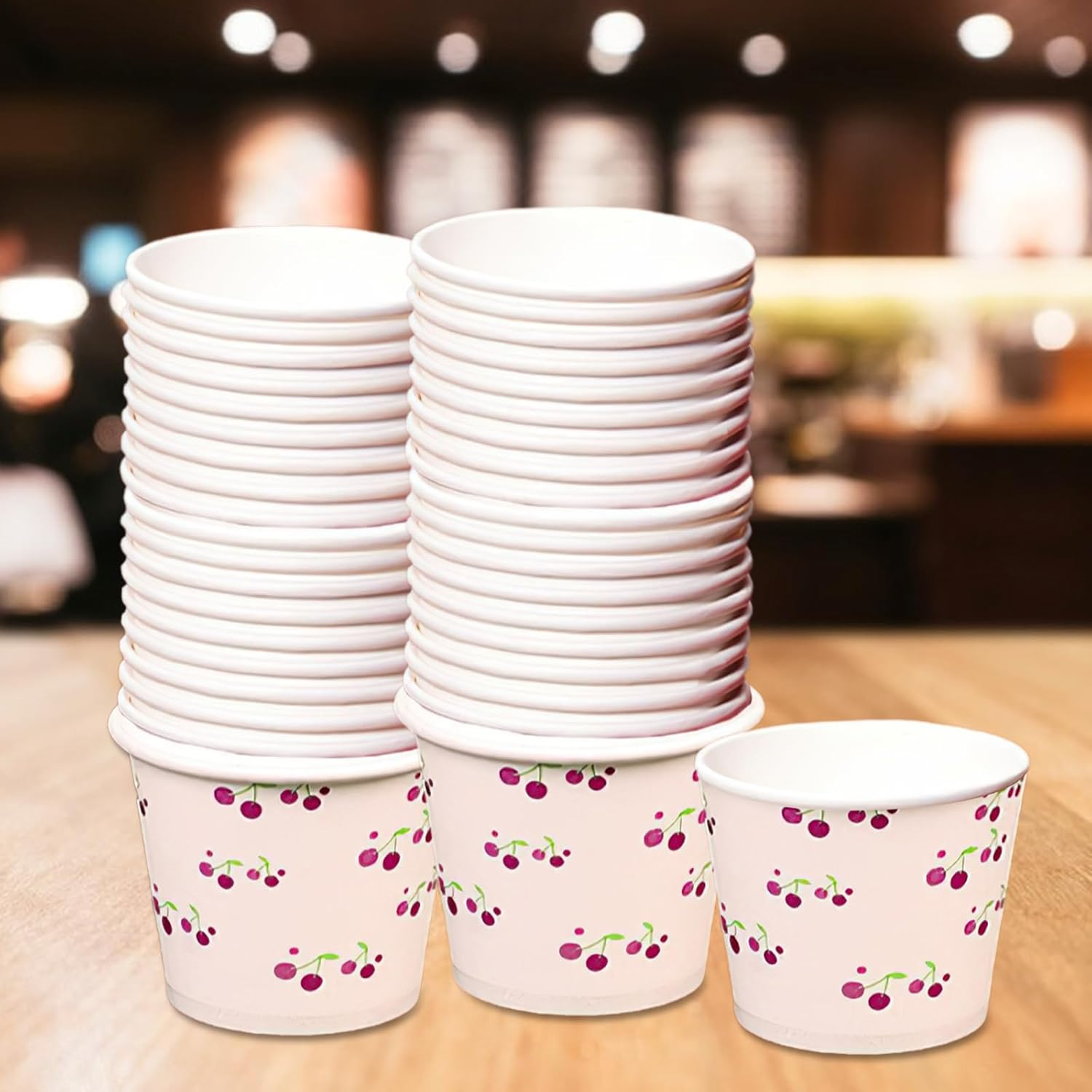 Homiliky 100Pcs 50Ml Multi-Use Handy Paper Cups, Stackable Mini Cups for Wedding, Birthday Parties, Beer Tasting, Snacks & Samples