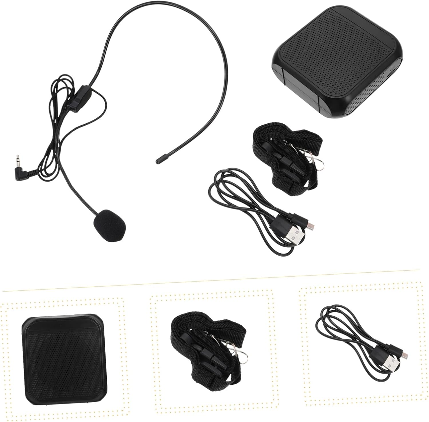 DECORNIJIA Wireless Voice Amplifier Portable Speaker Compact Sound Amplifier for Teachers with Rechargeable Battery Loud Audio for Presentations and Outdoor Use image number 3