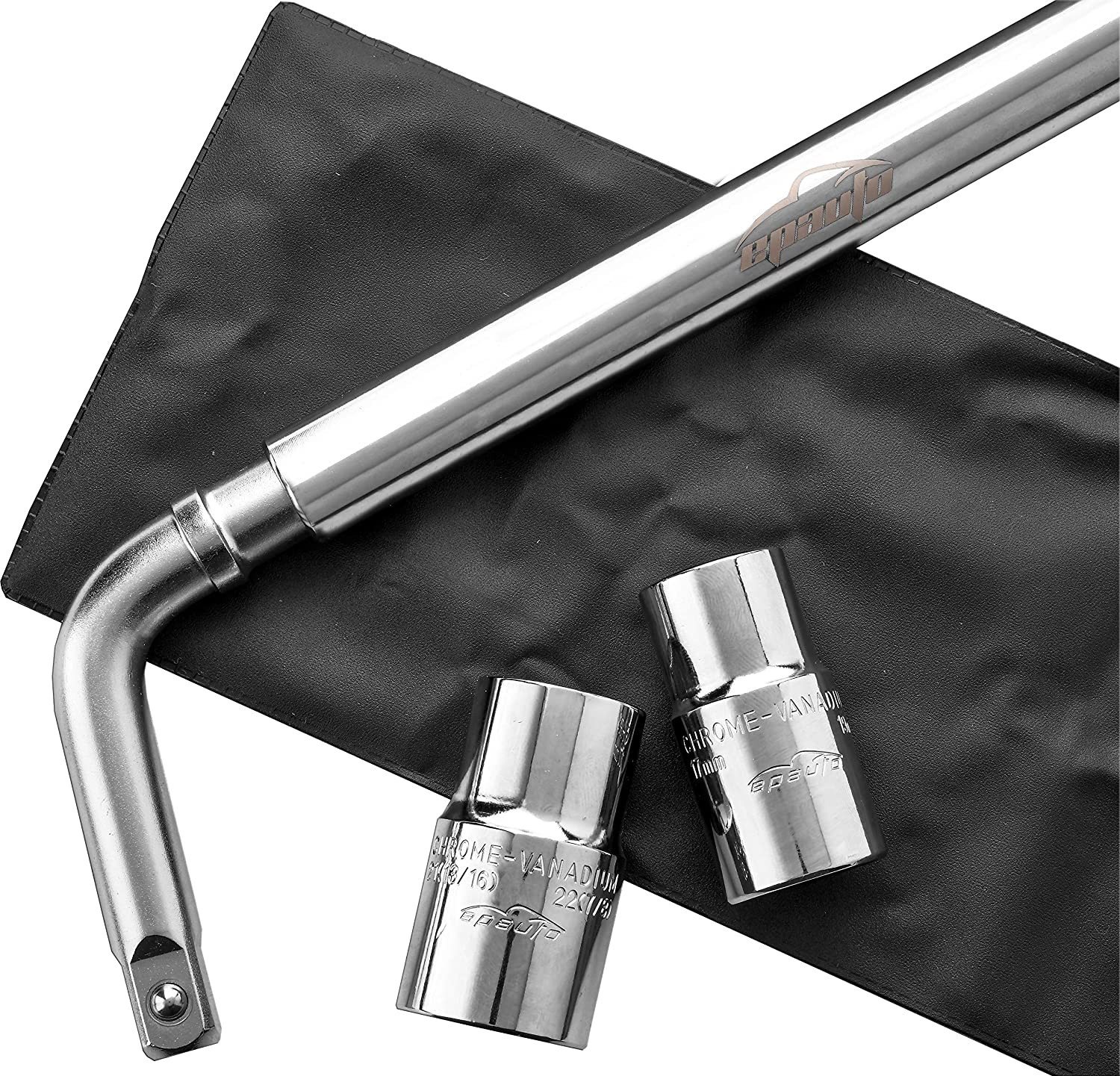 Epauto 13" Telescoping Lug Wrench, Wheel Wrench with CR-V Sockets (17/19, 21/22Mm) image number 6