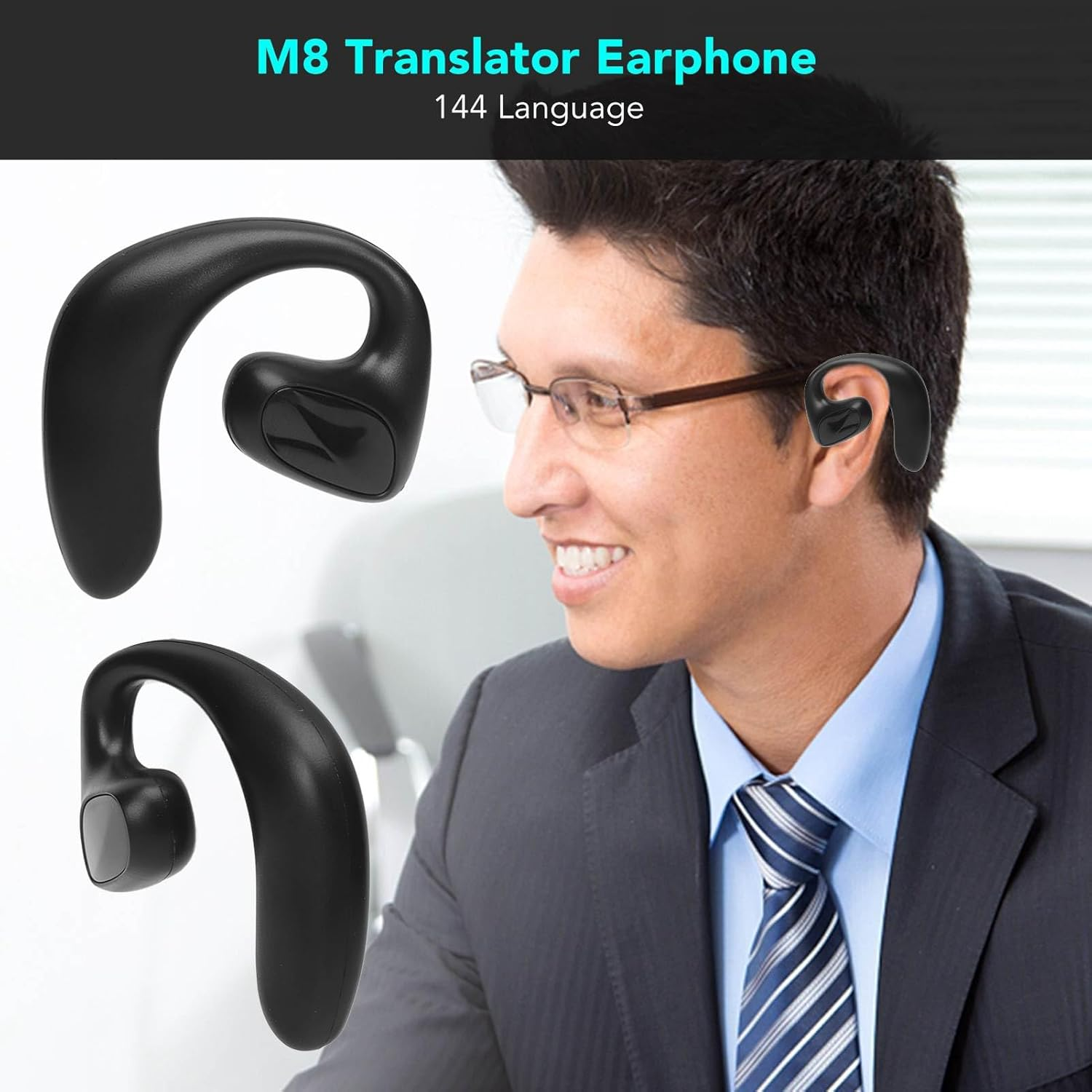 Language Translator Earbuds, 144 Languages Two Way Translator Headphone, Real Time Translation Language Translators image number 4
