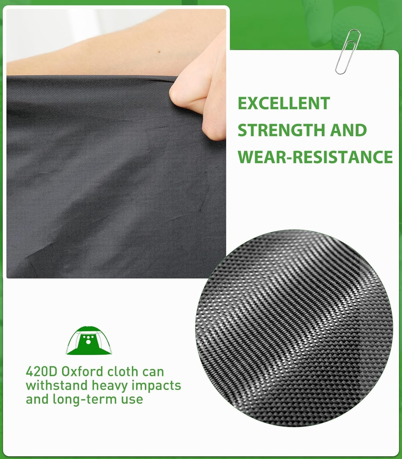 Golf Net, 10 X 7Ft Golf Hitting Nets for Backyard Driving, Indoor/Outdoor Golf Chipping/Swing Practice Nets with Targets and Mats, Gifts for Men/Boys image number 4