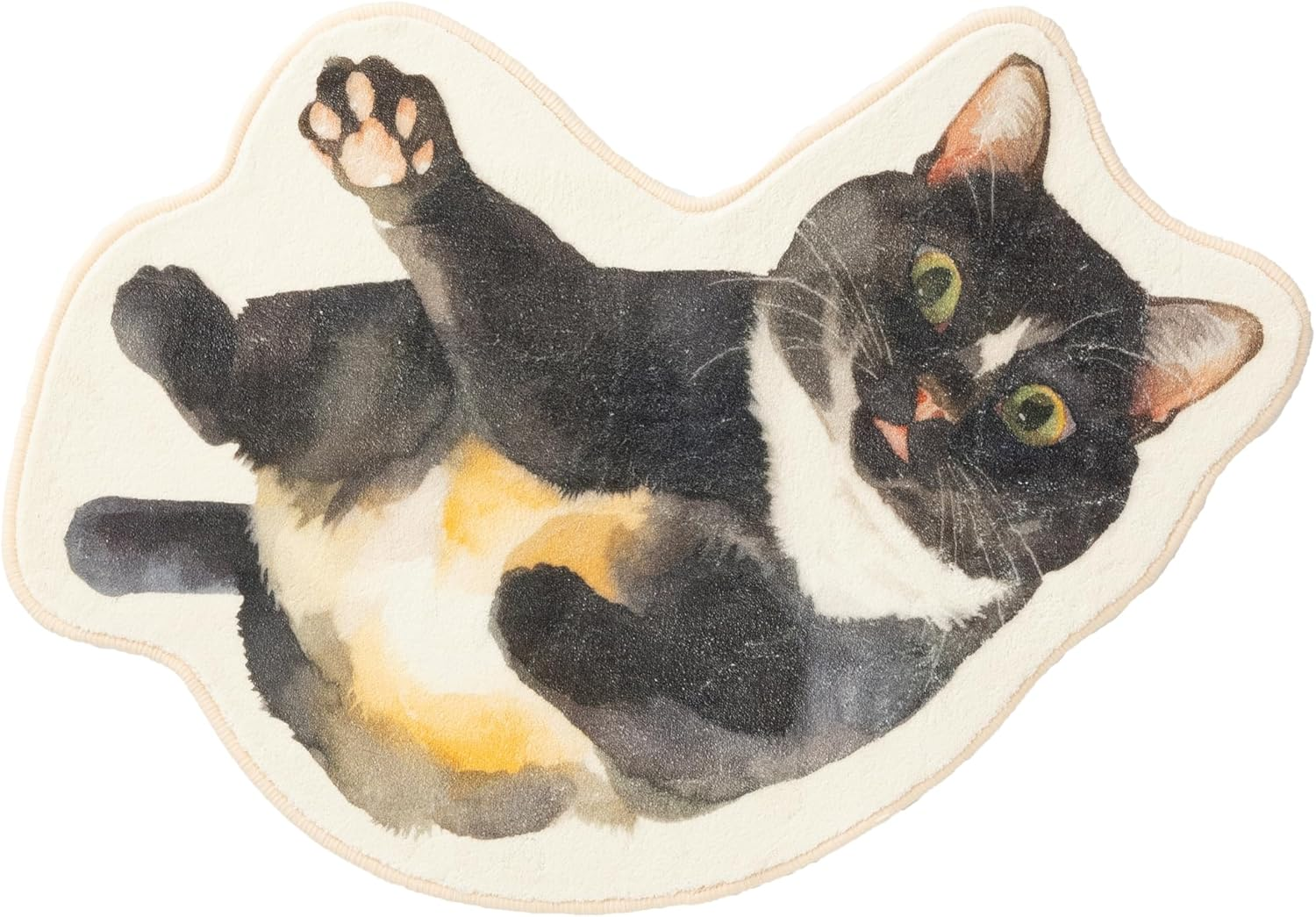 Jubilee Fluffy Plush Mat Sleeping Cat Design Non-Slip 100% Polyester Machine Washable image number 3