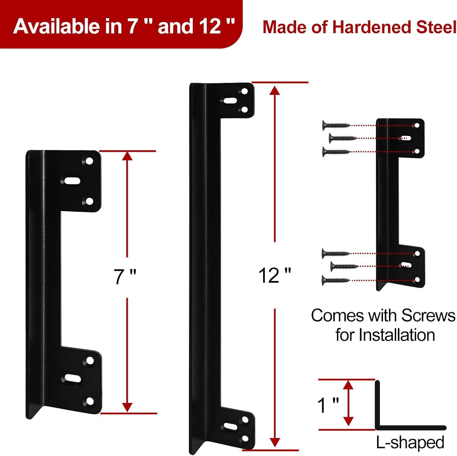 MOSECYOU Door Latch Guard Plate 7&rdquo; with 1&rdquo; Offset Cover, Outswing Door Security Protector Shield, Heavy Duty Version, Door Knob/Deadbolt Latch Protector Plate (1 Pack) image number 5