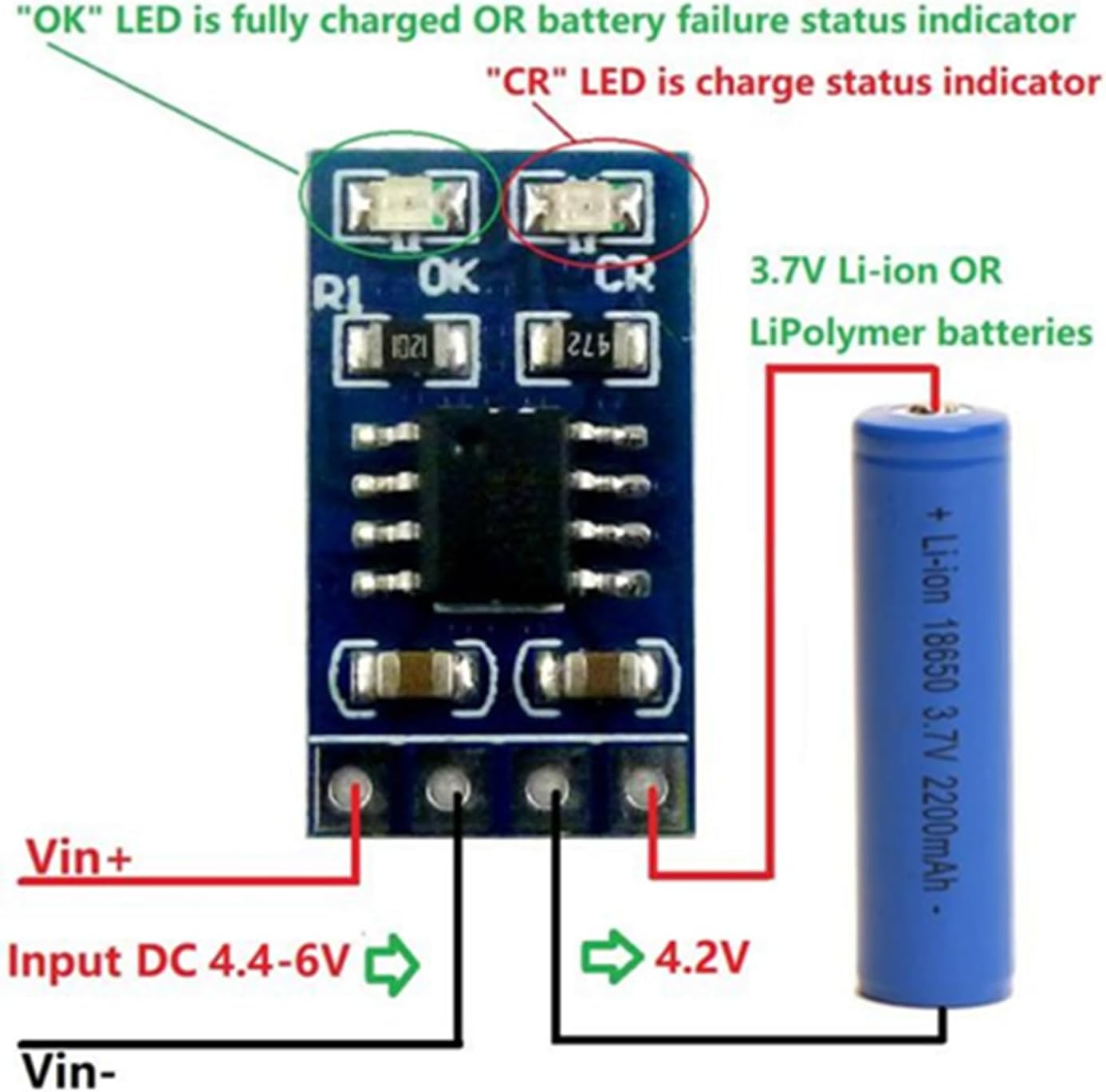 1A 4.2V 3.7V Lipo Li Ion Lithium Battery Charger MPPT Solar Charge Controller Module(Without Pin) image number 4