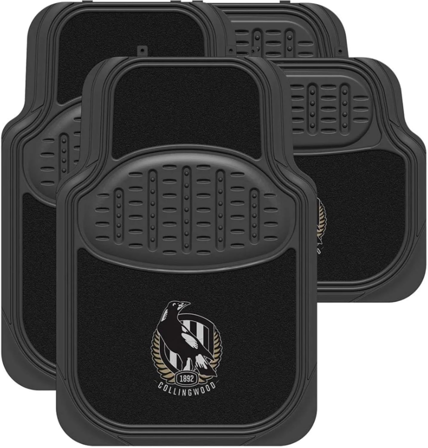 Sperling Collingwood Magpies Official AFL Carpet Rubber Car Mats