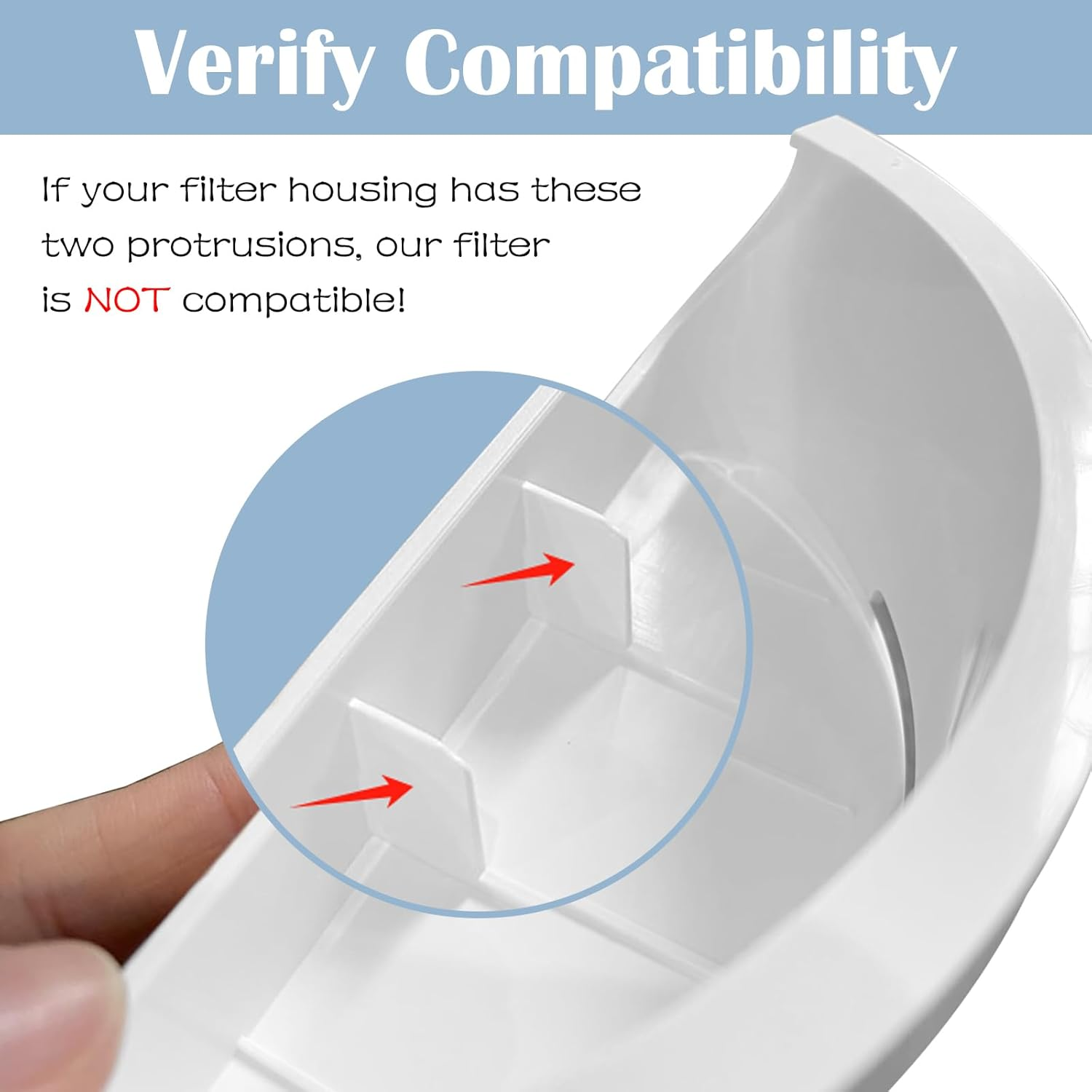 4 Pack Cat Water Fountain Filter & 6 Pack Replacement Fliter Sponges Fit for Uahpet Water Fountain 67Oz/2L Automatic Pet Fountain,Pack of 10 - 8+10 Pack image number 7