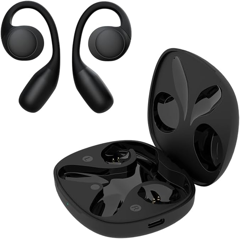 SPC Boost Pro - Wireless Open-Ear Bluetooth Headphones with ENC | 30 Hours Battery Life | Google Fast Pair | Dual Connection | IPX4 | Touch Control and Voice Assistant - Black