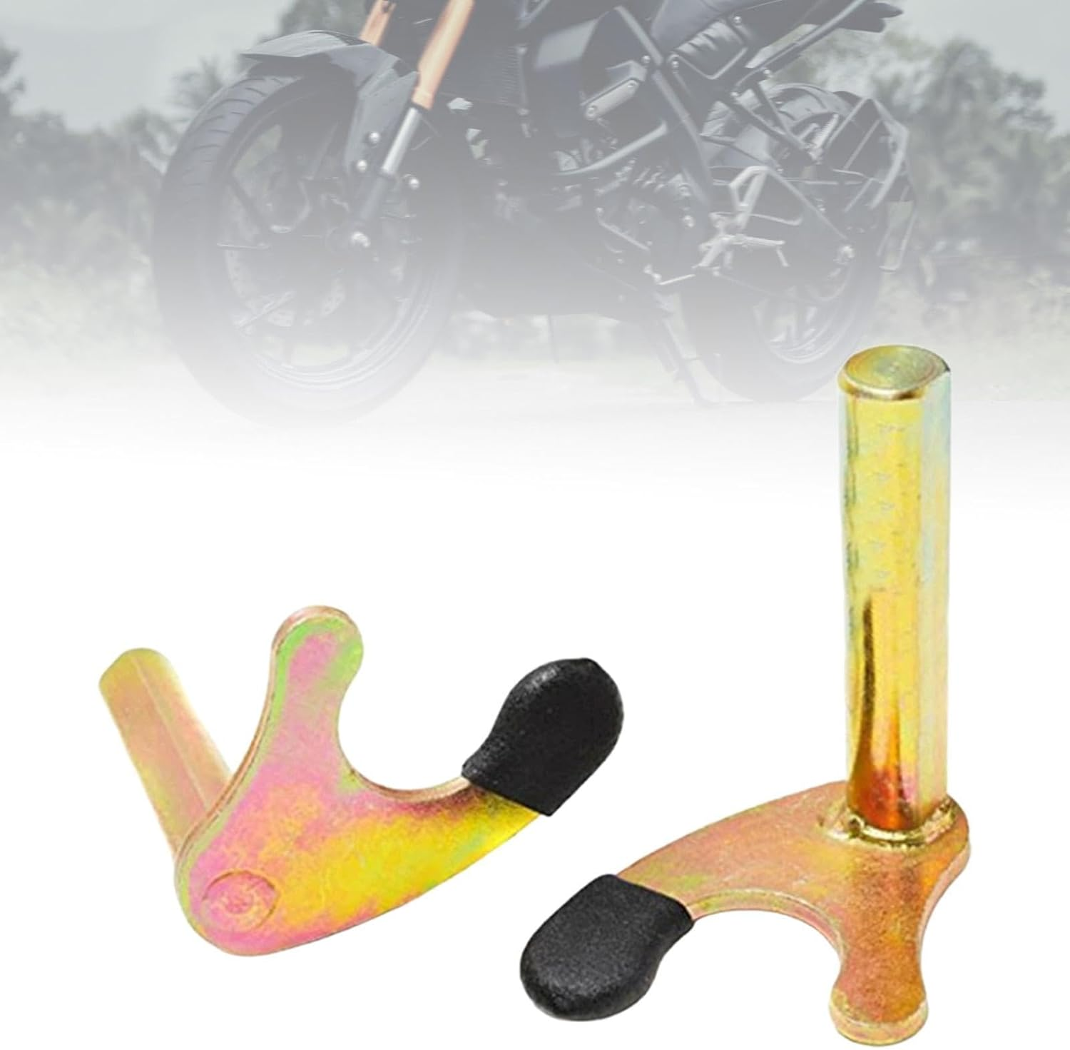 2X Wheels Lift Stand Hooks Support Rack Spare Parts Nonslip Iron Motorbike Accessories Stable for Paddock Lift Jack Stand image number 5