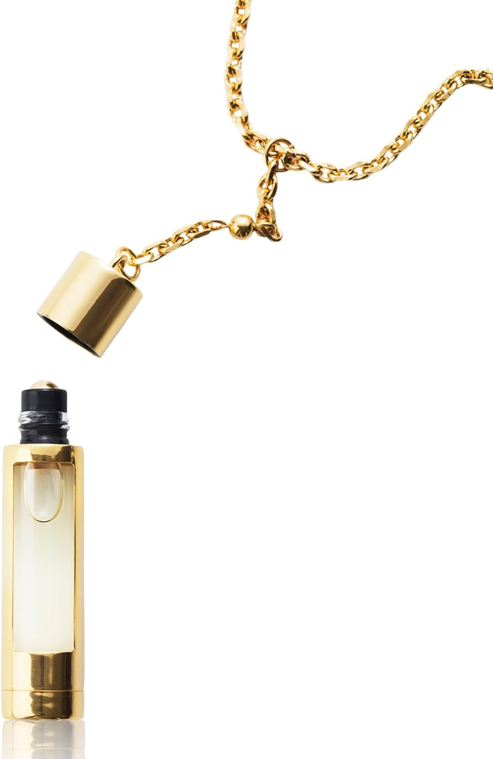 The Piece - Gold by NCP for Unisex - 3 Pc 2 X 4.9Ml Olfactive Facet -701 Leather and Vetiver EDP Roll On, Necklace image number 1