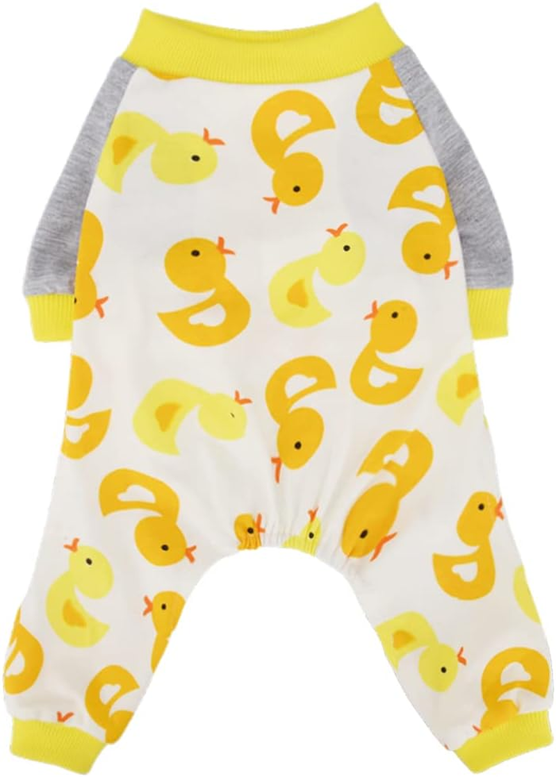 Sebaoyu Dog Onesie for Small Dogs, Chihuahua & Yorkie, Extra Small, Yellow, Duck Pattern
