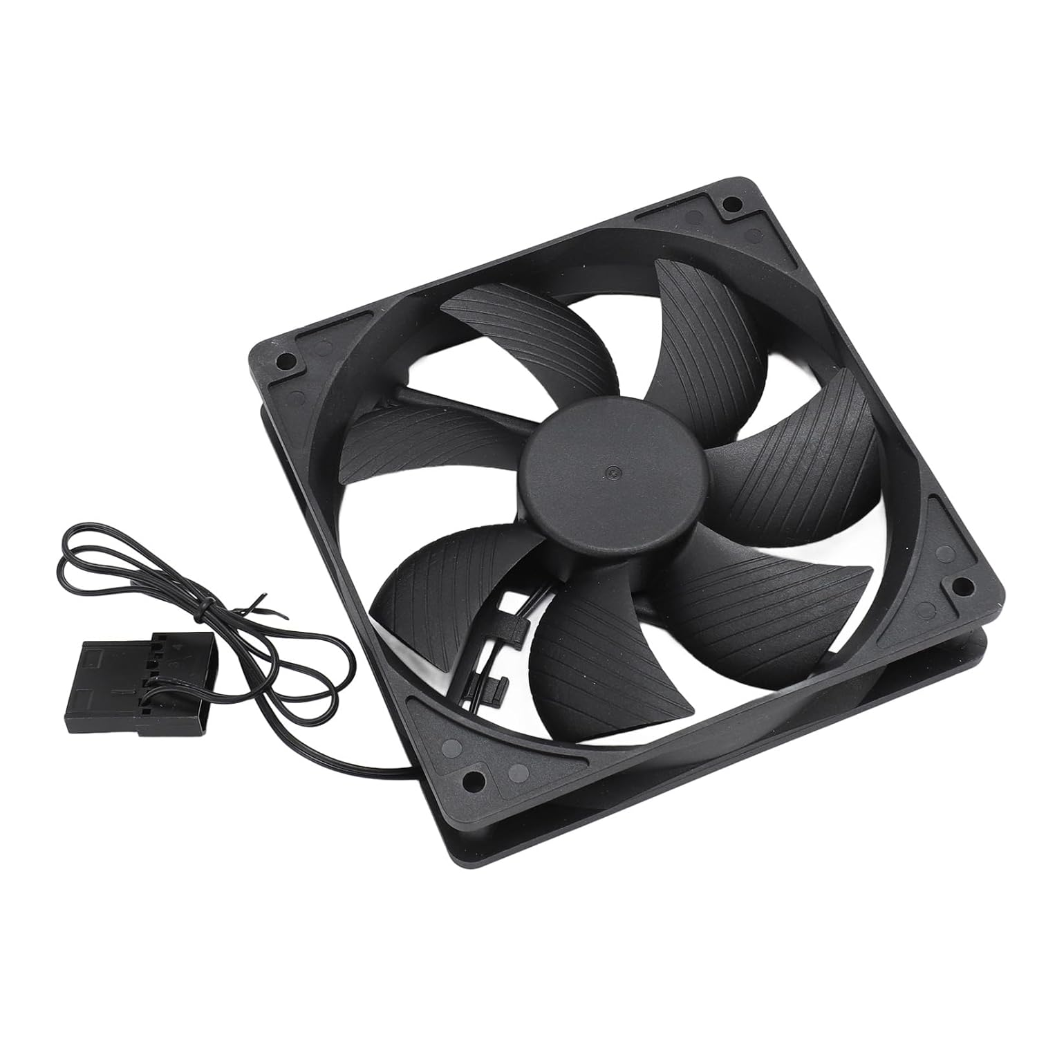 Strong Quiet 12025 Fan, Computer Case Fans, 120X120X25Mm High Accuracy Dual Ball Bearing PC Exhaust Cooling Fan 3000RPM 2Pin Case Cooler Fan image number 2