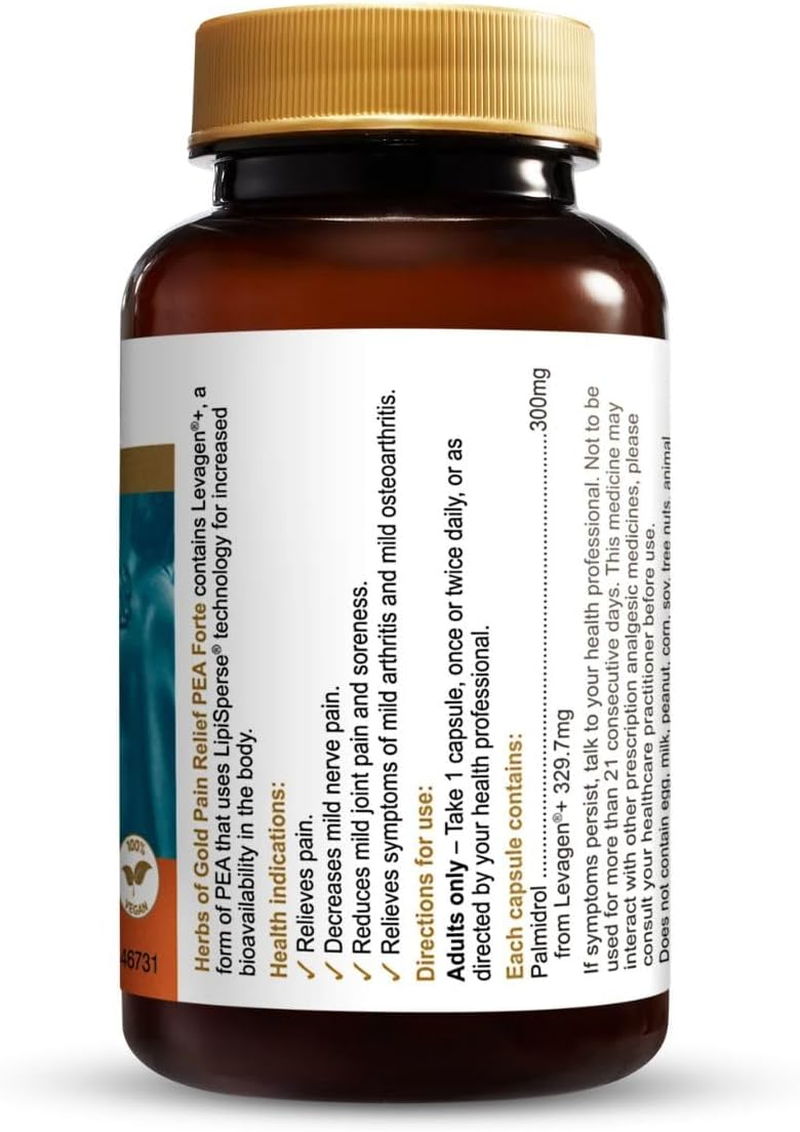 Herbs of Gold Pain Relief PEA Forte 21 Capsules