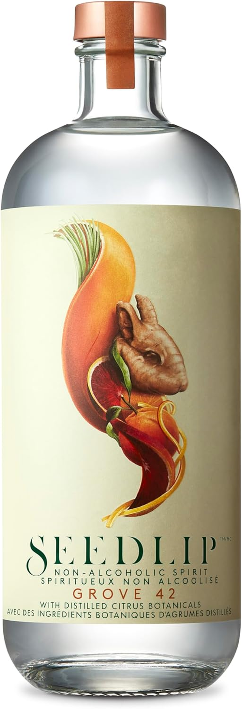 Seedlip Grove 42 Non Alcoholic Spirit &ndash; Distilled Botanical Drink with Mediterranean Orange, Lemon, Ginger & Lemongrass &ndash; Spirit & Gin Alternative for Mocktails &ndash; 700 Ml image number 3