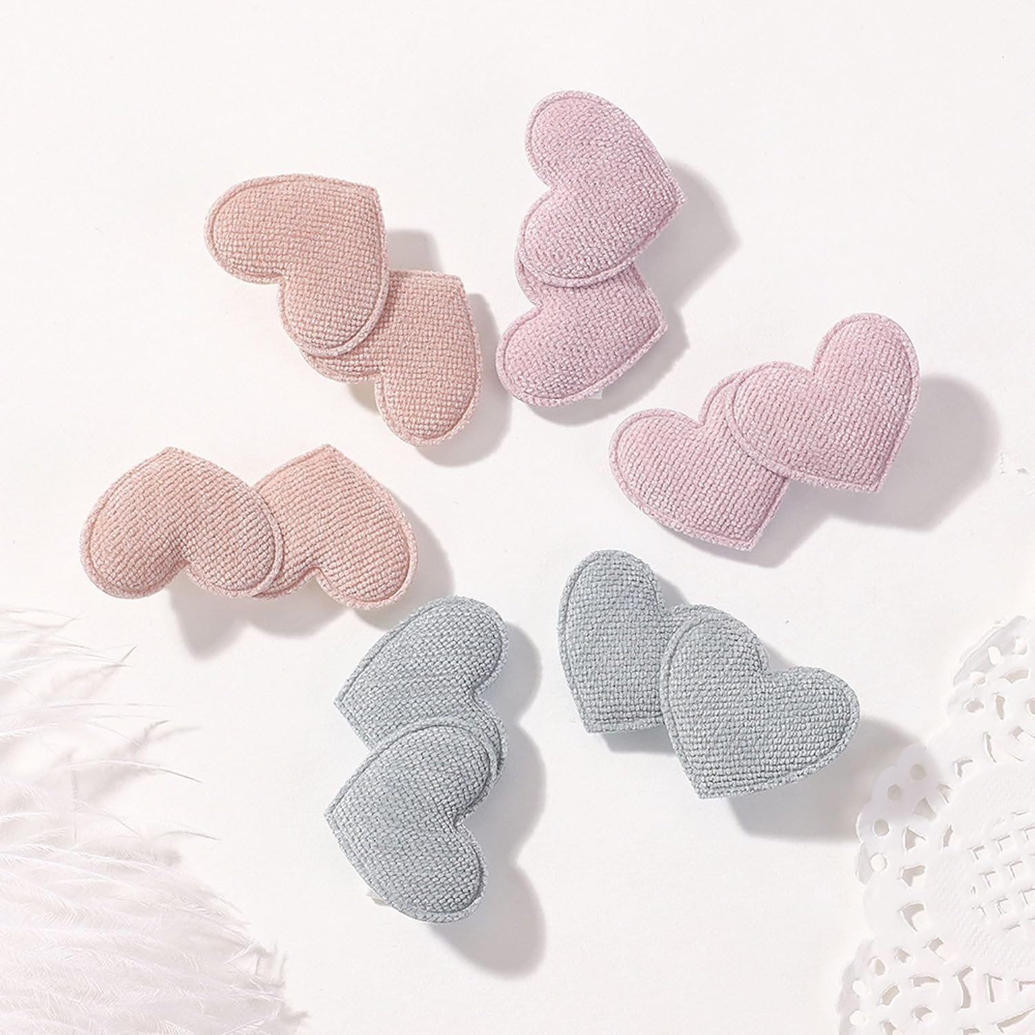 JOVALA 12PCS Baby Girls Hair Clips Heart Shaped Hair Barrettes Fully Lined Alligator Clip Hair Accessories for Baby Teen Toddler Girls Kids Children image number 3