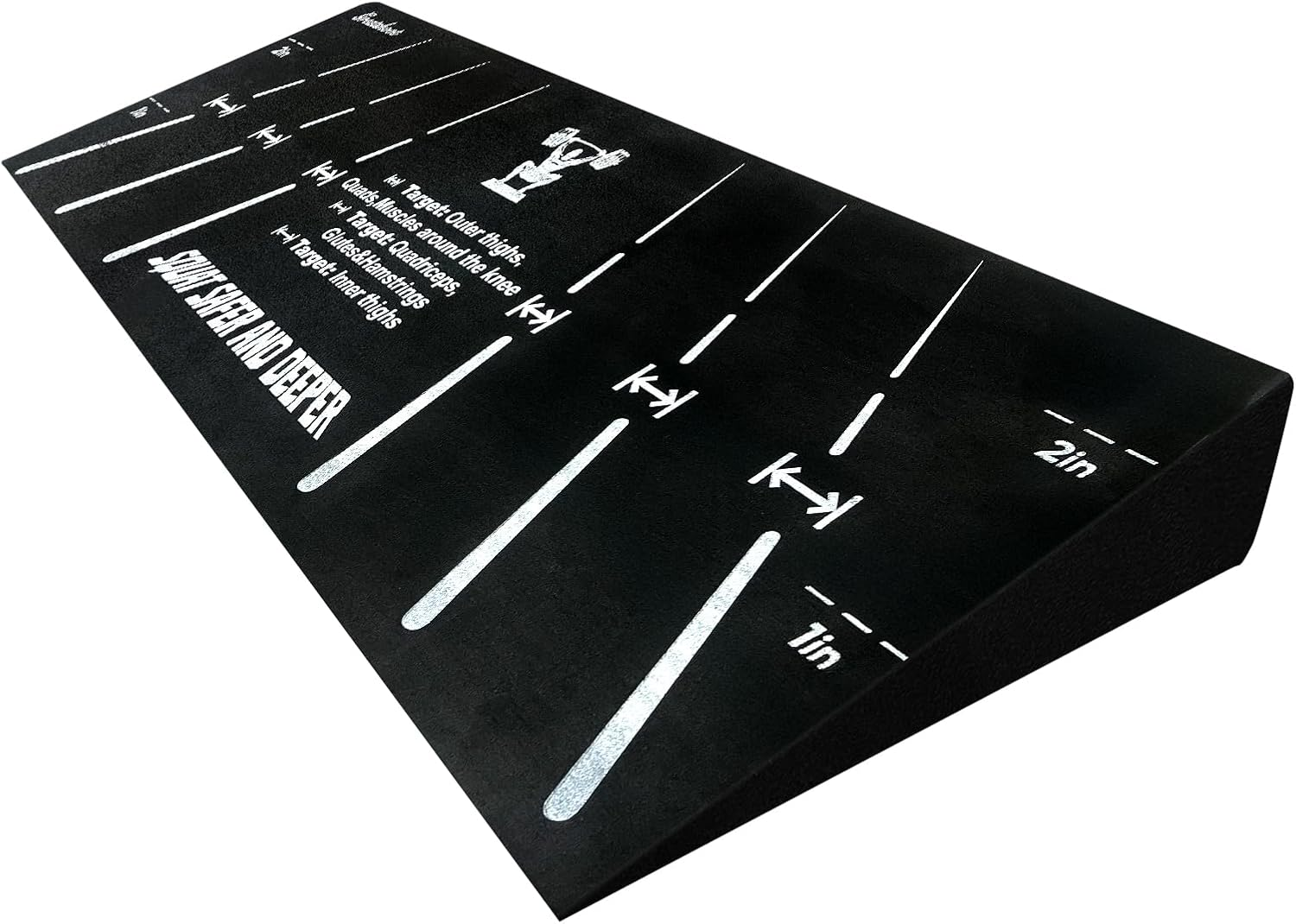 Squat Wedge Block, Professional One-Piece Heel Elevated Slant Board for All-Position Squats, Knees over Toes, Weightlifting, Calf Stretches Ect.. Home and Gym Equipment. image number 5