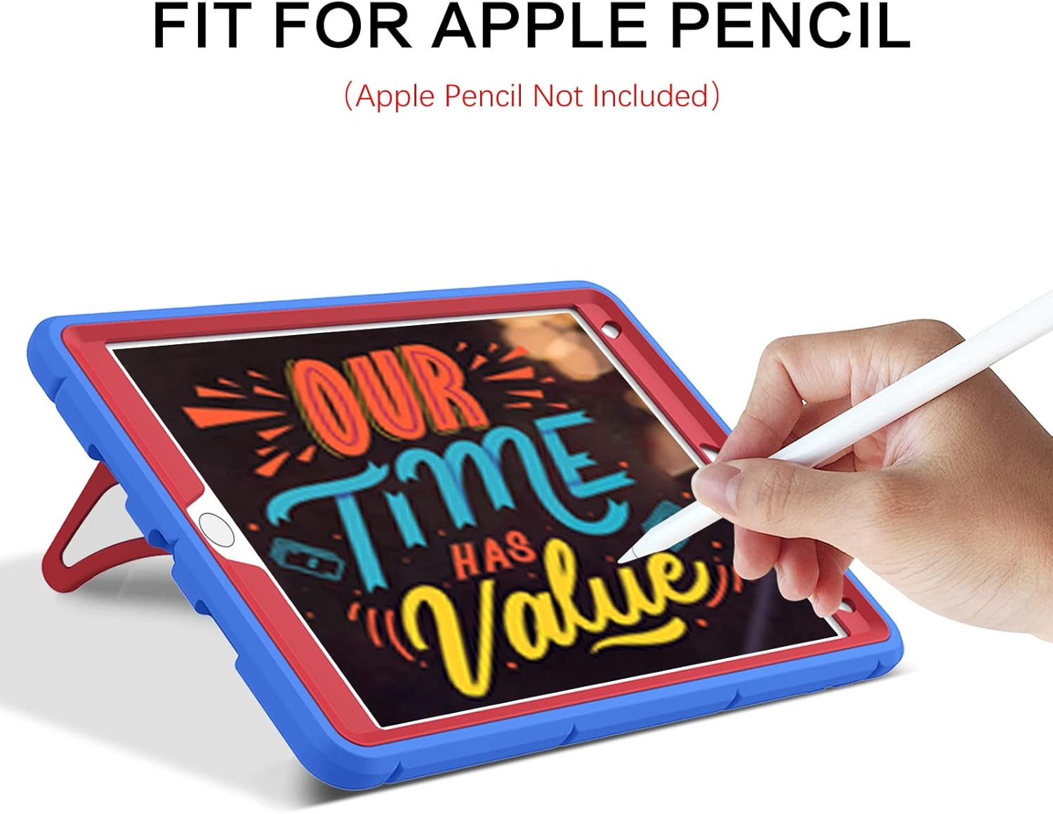 BENTOBEN Ipad 9Th Generation Case, Ipad 8Th Gen Case, Ipad 7Th Gen Case, Ipad 10.2 Inch 2021/2020/2019 Case, 2 in 1 Heavy Duty Rugged Shockproof Ipad 9Th 8Th 7Th Cases for Kids with Stand, Blue/Red image number 6