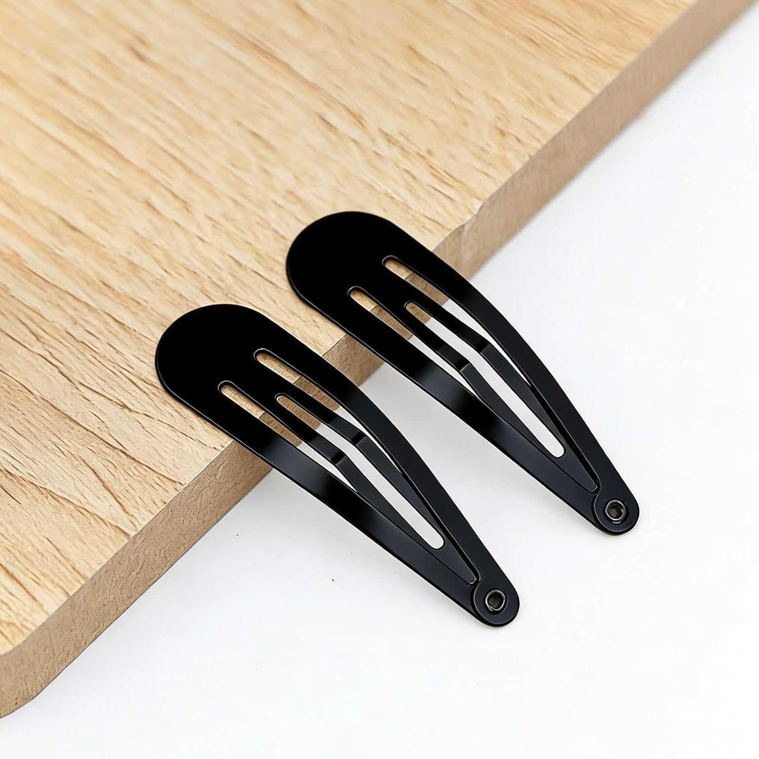 JANGJANG 50 Pcs Snap Hair Clips for Women, Durable Black Barrettes Metal Hair Clips Accessories, Perfect for Everyday Use, Hair Styling, and Fashionable Looks image number 2