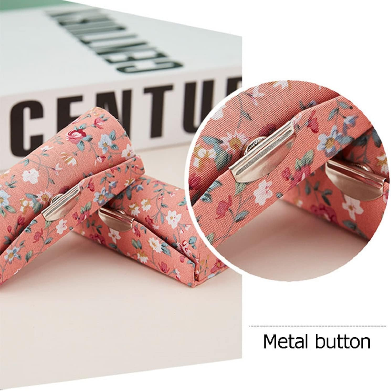 MIAO JIN Lipstick Case with Mirror Lipstick Holder Storage Box Mini Portable Floral Jewelry Cosmetic Case, Small Flower, 12PCS, 12Pcs image number 6