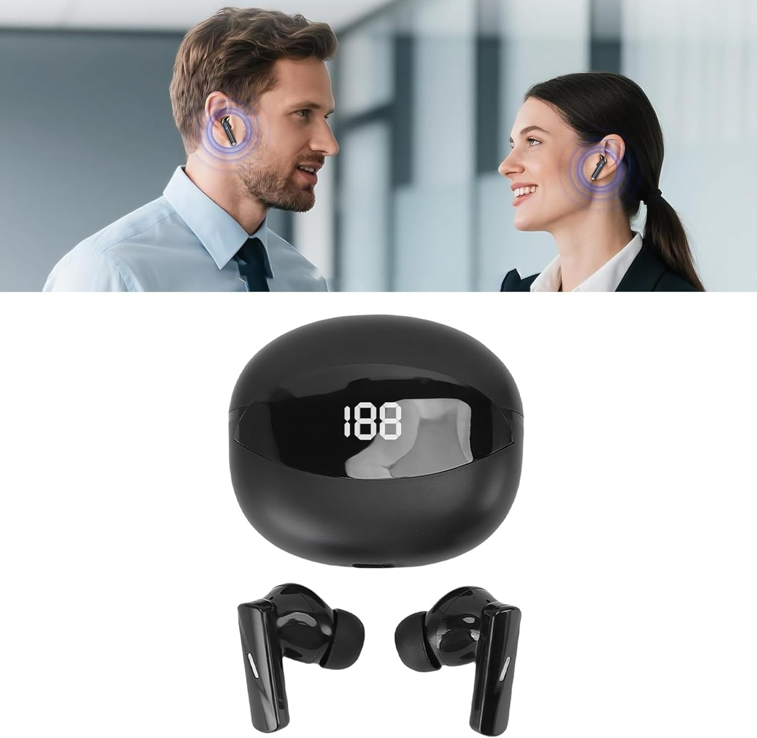 Zopsc AI Translation Earbuds Real Time with 164 Language, 7 Translation Modes, 36H Battery Life, Noise Reduction, IPX 4, for Travel and Business Meetings image number 6