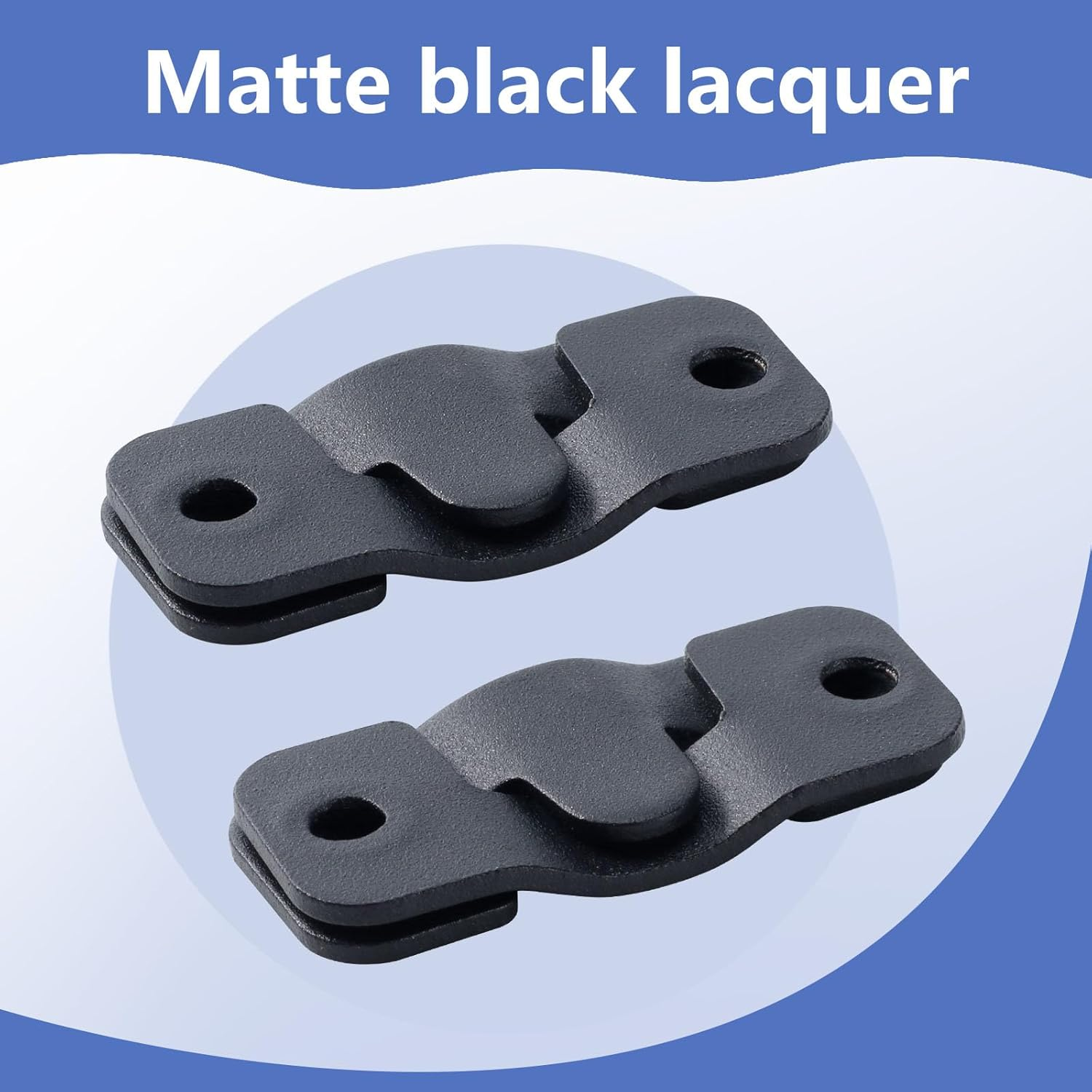 16 PCS Interlocking Flush Mount Bracket Black Stainless Steel Picture Hangers Heavy Duty Headboard Hangers for Wall, Wall Mounting Hardware (Black) image number 5