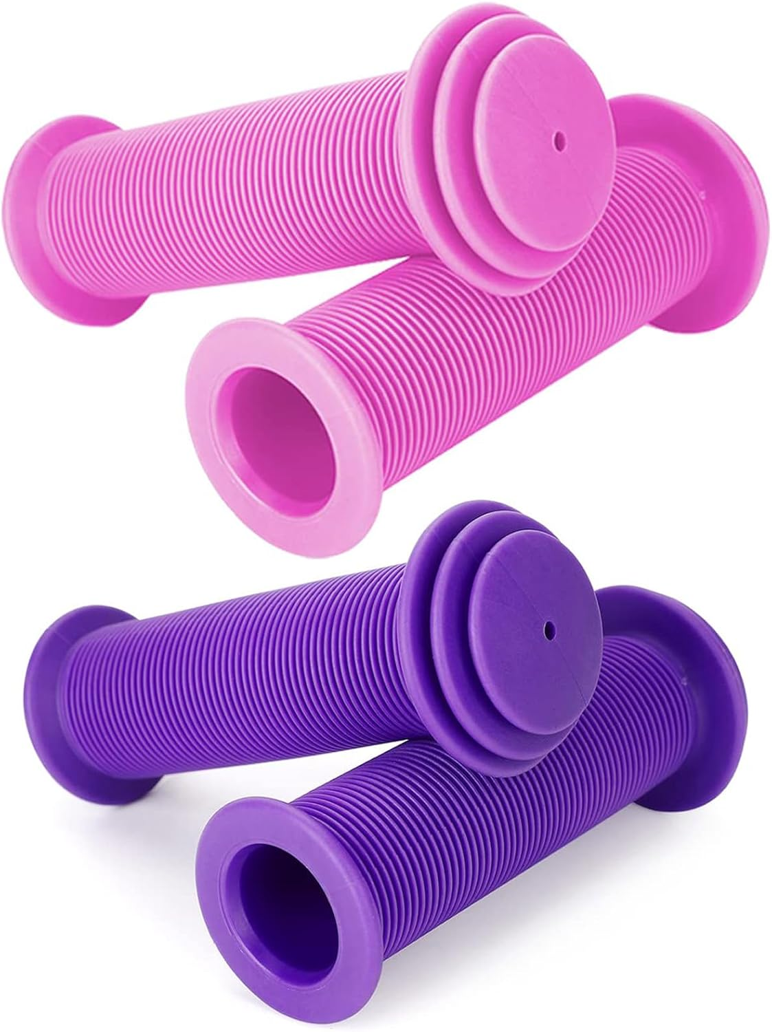 Bike Handlebar Grips, 4 Pcs Anti-Slip Soft Rubber Handlebar Grips for Universal Kids Bikes, Balance, Scooter, and Folding Bikes,Comfortable & Safe Bicycle Handle Bar Grips