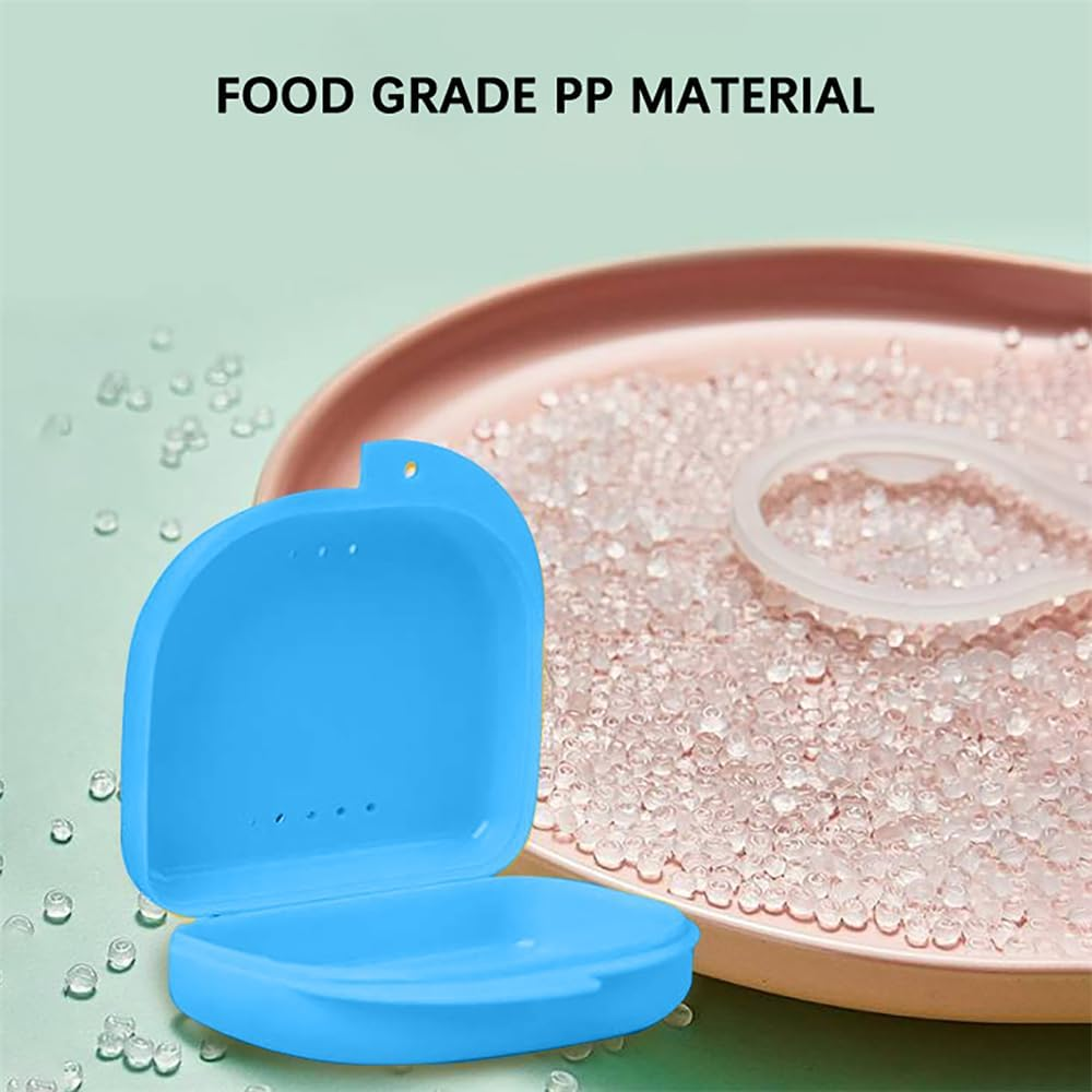 Orthodontic Retainer Box Sport Mouth Case Dental Denture Teeth Guard Storage Purple