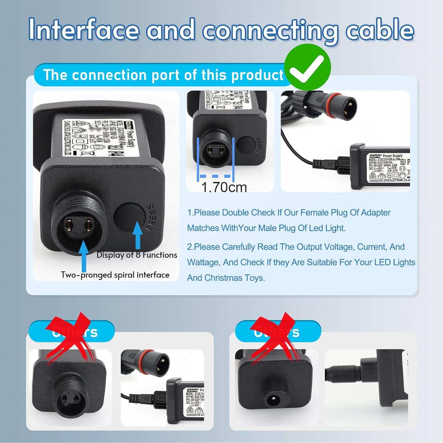 Premieradapter Power Supply for CZJUTAI JT-EL/FC31V6W /3.6W-00 Christmas Lighting 29V 30V [C560] image number 1