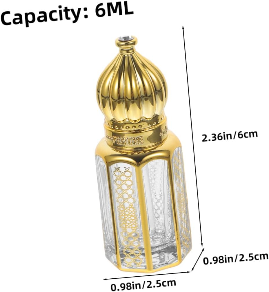 Yardenfun Refillable Essential Oil Bottle 6Ml Glass Roll on Perfume Bottle Elegant Roller Design Portable for Female Birthday image number 3