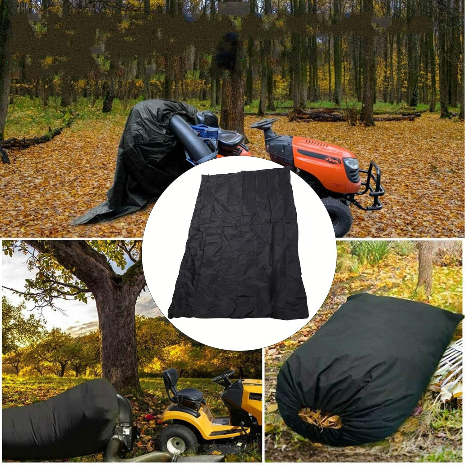 Lawn Tractor Leaf Bag, Large Capacity Garden Leaf Collector Grass Catcher Bag with Drawstring for Fast Leaf Collection for Lawn Mower, Leaf Collector Bag for Riding Lawn Mower image number 2