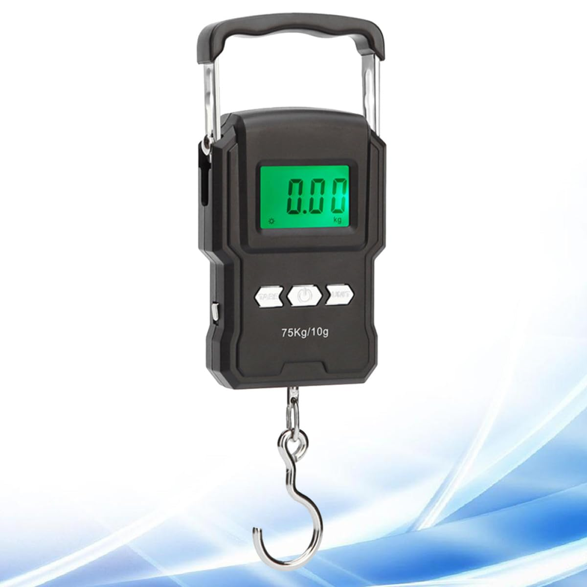 BESPORTBLE Digital Handheld Luggage Scale 75Kg Capacity with Hanging Hook and LCD Display Portable Weighing Scale for Travel Suitcases and Fishing Gear image number 2