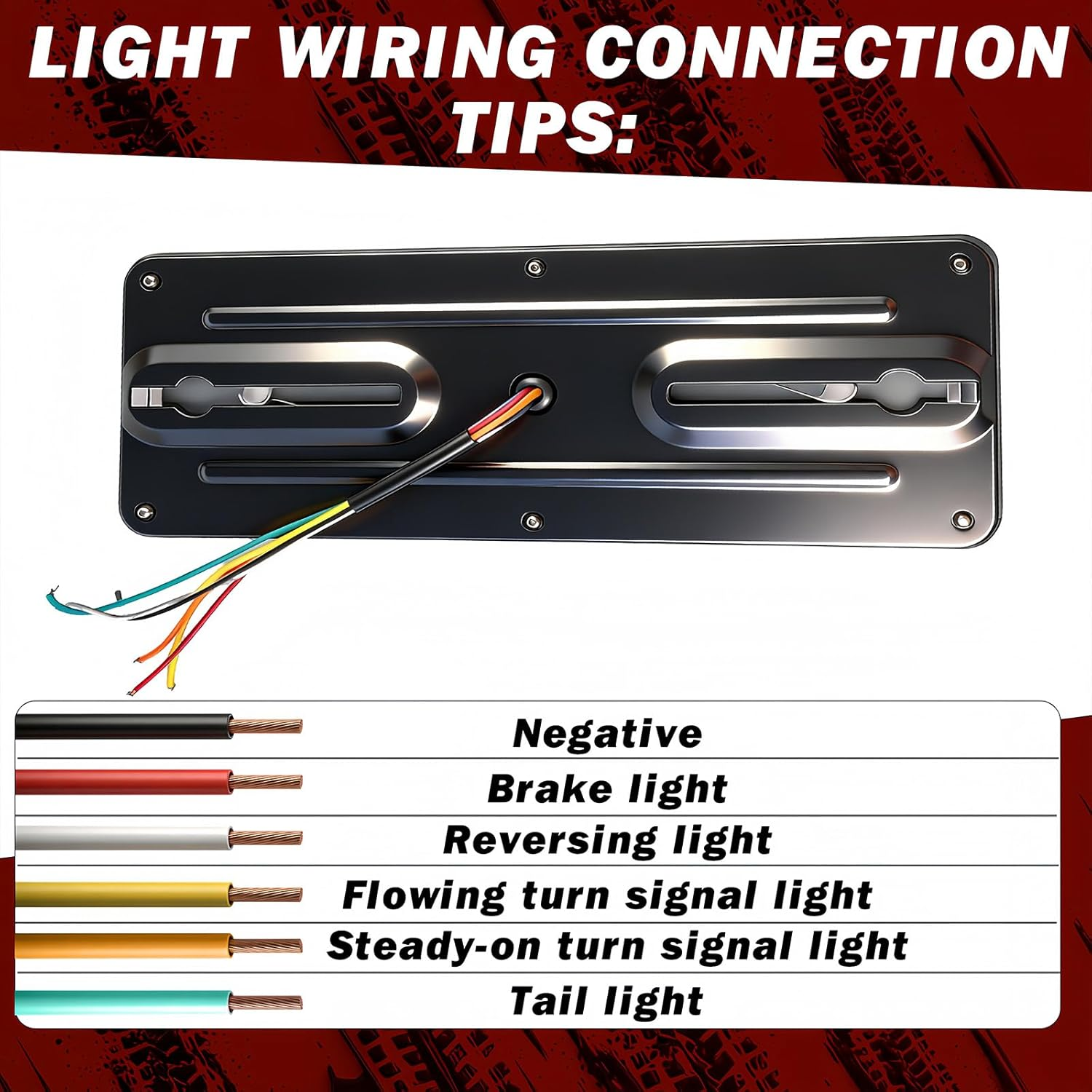 2PCS LED Trailer Tail Lights, Waterproof Truck Rear Lights with Brake & Turn Signal &ndash; Fit for 24V Lorries, Trucks, Trailers, UTV, Pickup, RV | High Visibility Trailer Lights for Aussie Roads image number 5