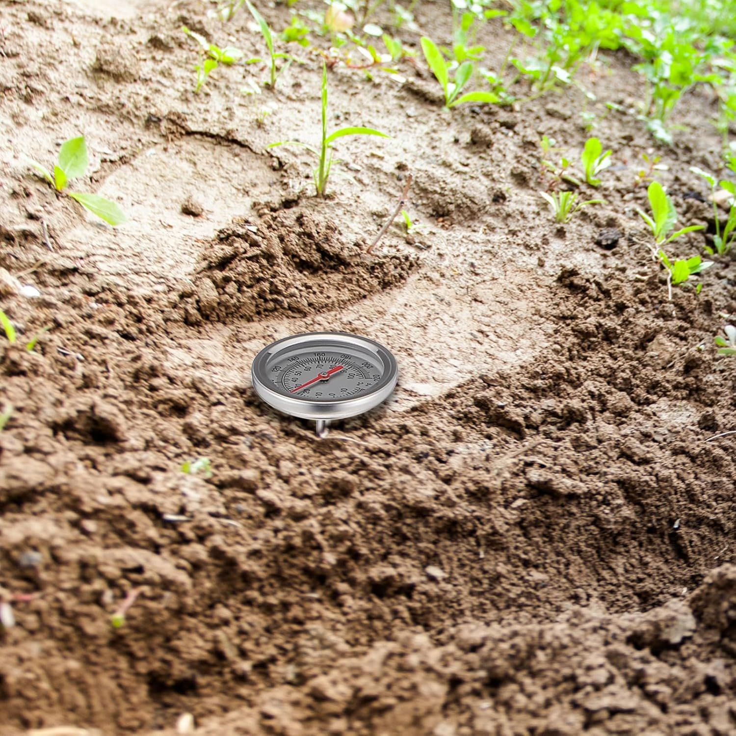 POPETPOP 1Pc Extended Compost Thermometer Professional Soil Temperature Gauge for Gardening Measures Accurate Ground Temp Tester image number 4