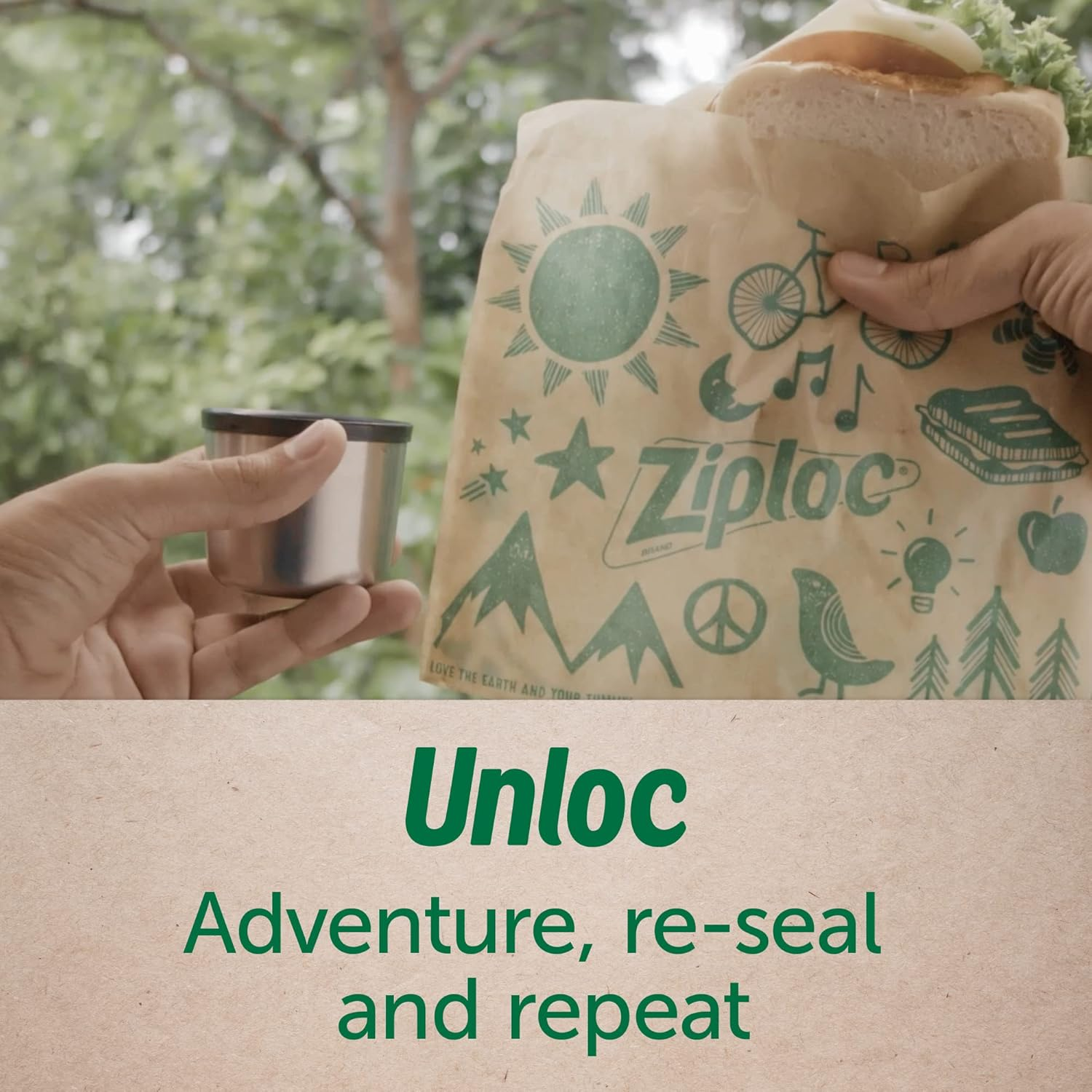 Ziploc Paper Sandwich & Snack Bags, Recyclable & Sealable with Fun Designs, 50 Count, Pack of 3 (150 Total Bags) image number 5