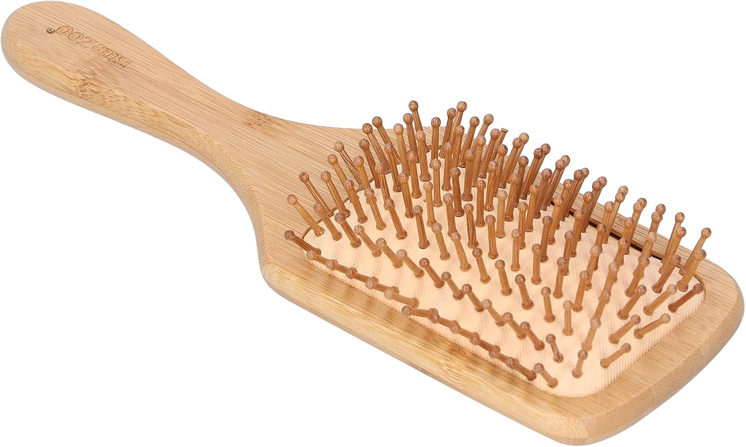 Bamboo Brush for Hair Growth, Detangle Tail Comb Instead of Brush Cleaner Tool Wooden Hair Brush Wooden Scalp Massager Paddle Hairbrush for Women Men Make Thin Long Curly Hair image number 5