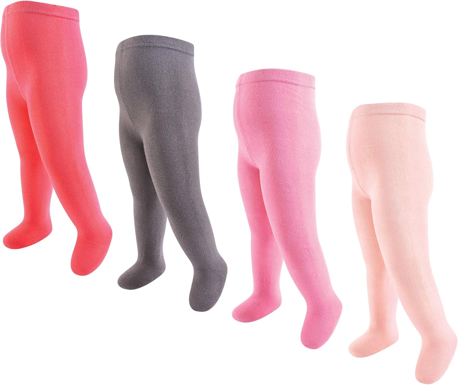 Touched by Nature Baby Girls' 4 Pack Organic Cotton Tights