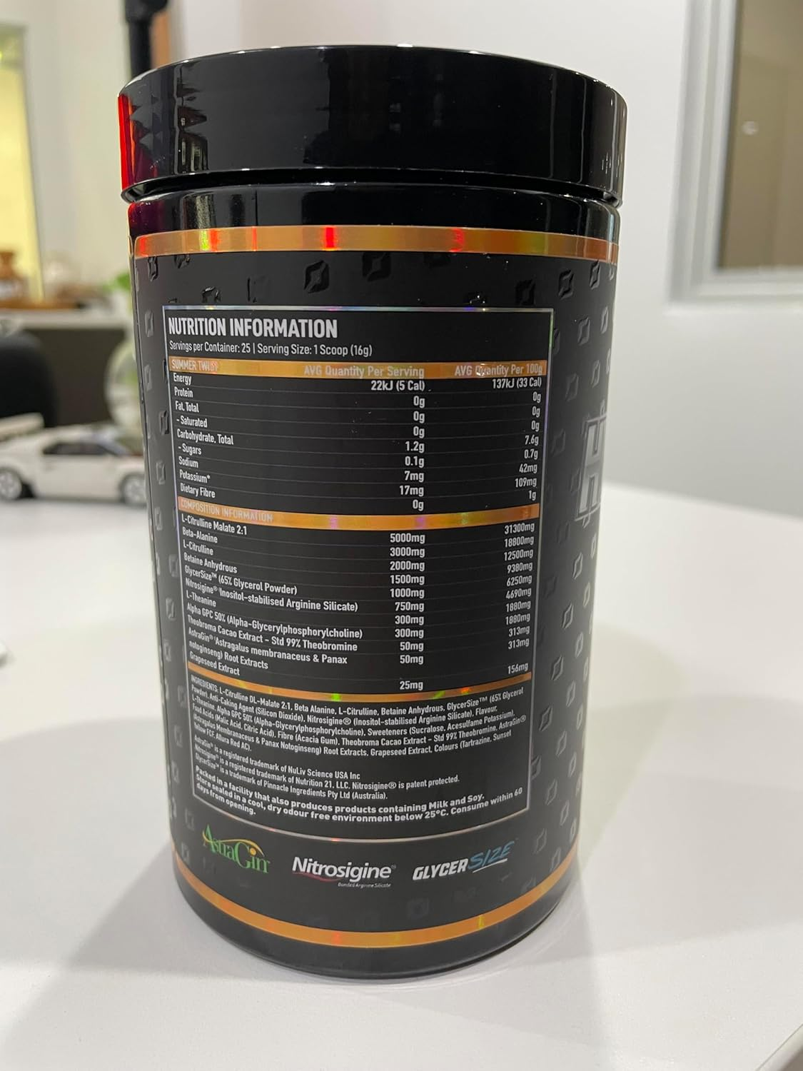 ONEST Hyperpump Stimulant Free Pre Workout Powder &ndash; 400G (25 Servings) Caffeine & Preservatives Free Sports Supplements for Boosted Strength, Speed, Stamina and Muscle Pumps