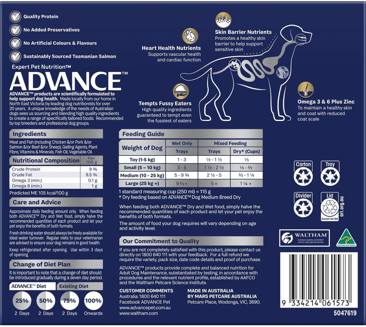 Advance Adult Oodles Salmon Wet Dog Food 100 G (Pack of 12)
