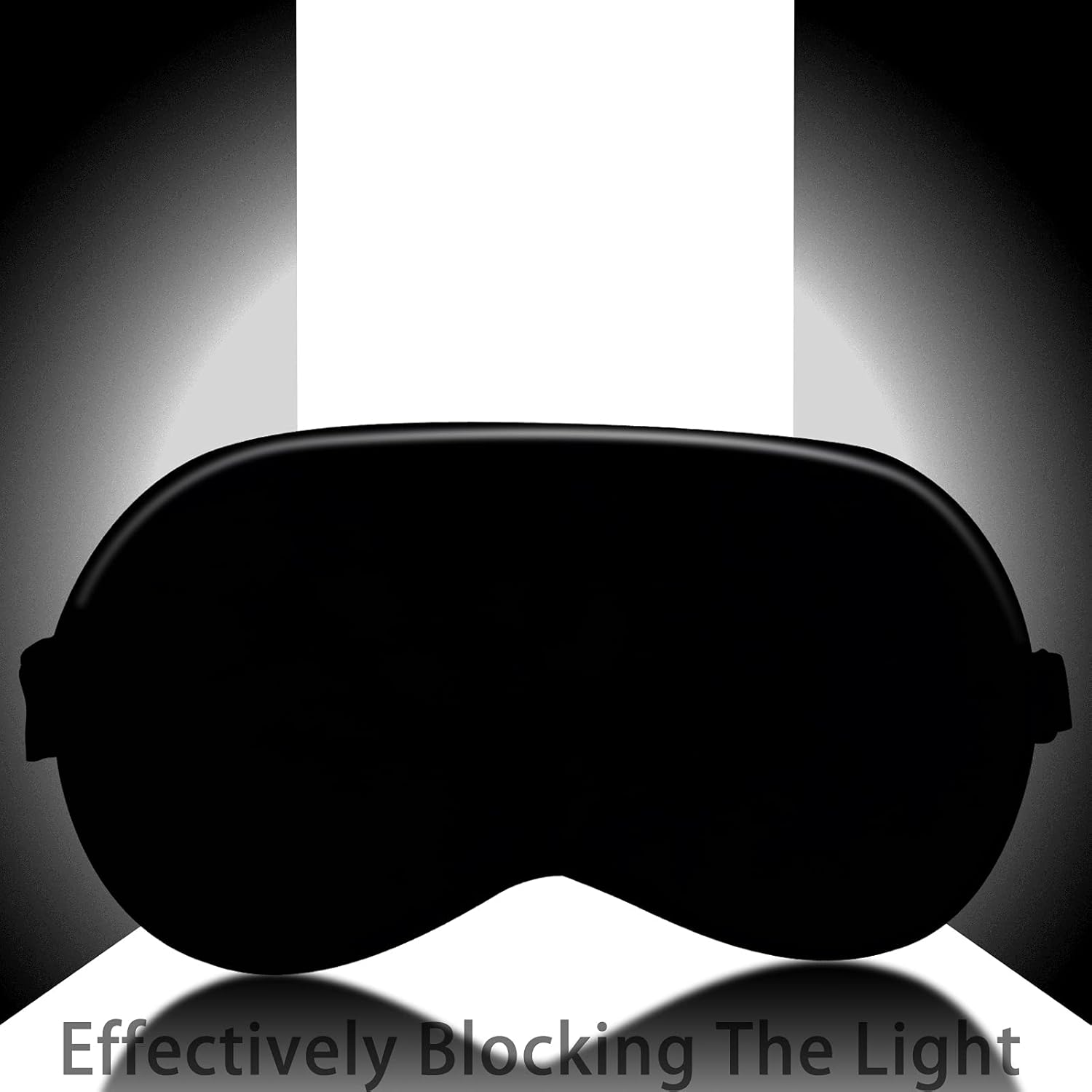 Sleep Mask, Super Soft Eye Masks with Adjustable Strap, Lightweight Comfortable Blindfold,Perfect Blocks Light for Men Women(Black) - Black image number 5