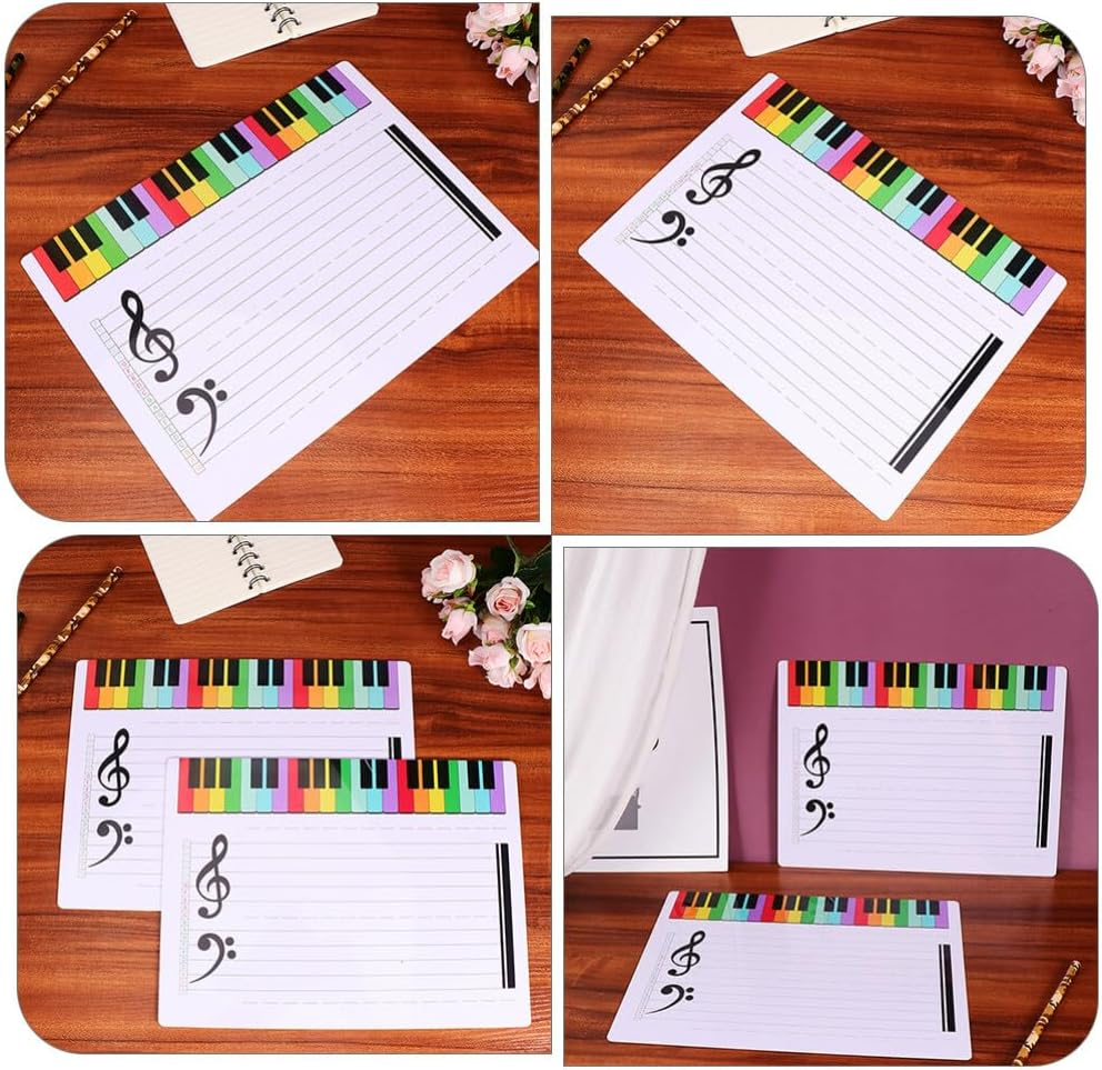 COHEALI Exercise Board Desk White Board Double Sided Music Whiteboard White Letters for Letter Board White Board for Desk Whiteboard for Desk Tools Portable Student Plastic Erasable Board