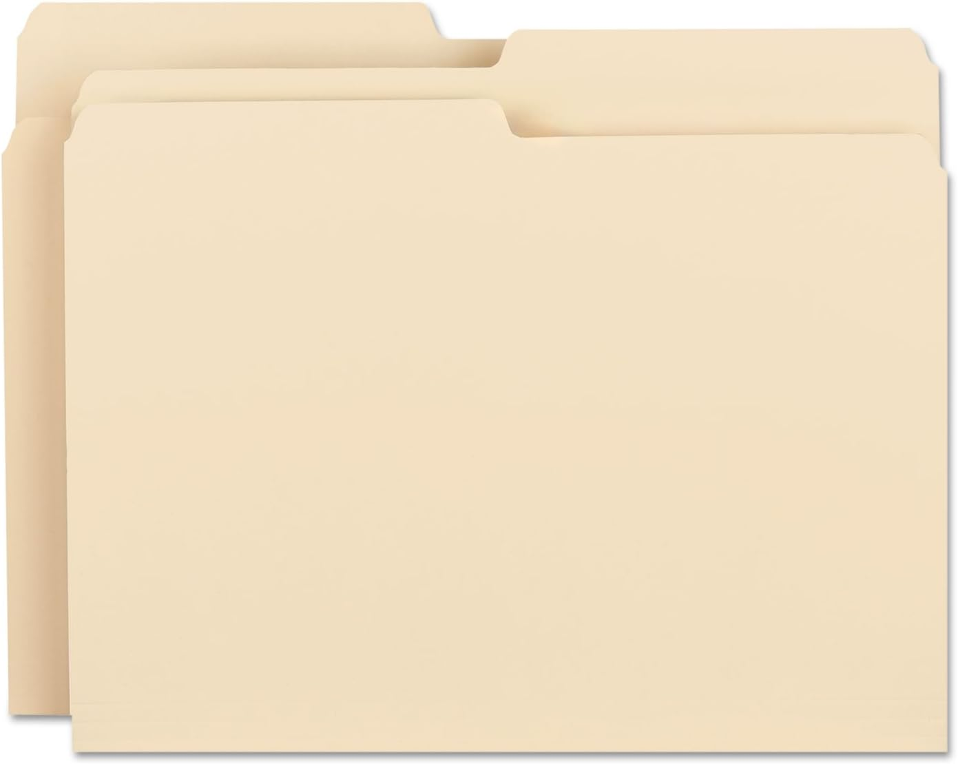 Smead File Folder, 1/2-Cut Tab, Assorted Positions, Letter Size, Manila, 100 per Box (10320)