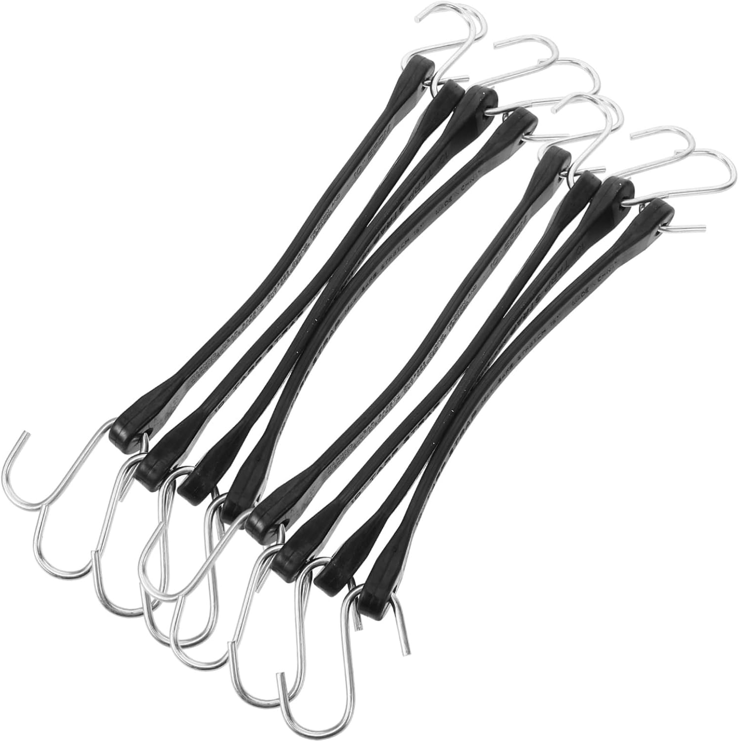 HOMSFOU 10Pcs Rubber Straps Luggage Connector Strap Elastic Bands Hook for Suitcase Fastening Travel Outdoor Use image number 1