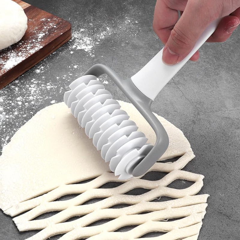 Pizza Dough Docker and Lattice Roller Cutter Plastic Cookie Pie Pizza Bread Pastry Crust Roller, 2Pcs Pizza Dough Docker Roller Plastic Pastry Docker Roller,Pizza Pie Pastry Dough Docker Pizza Roller